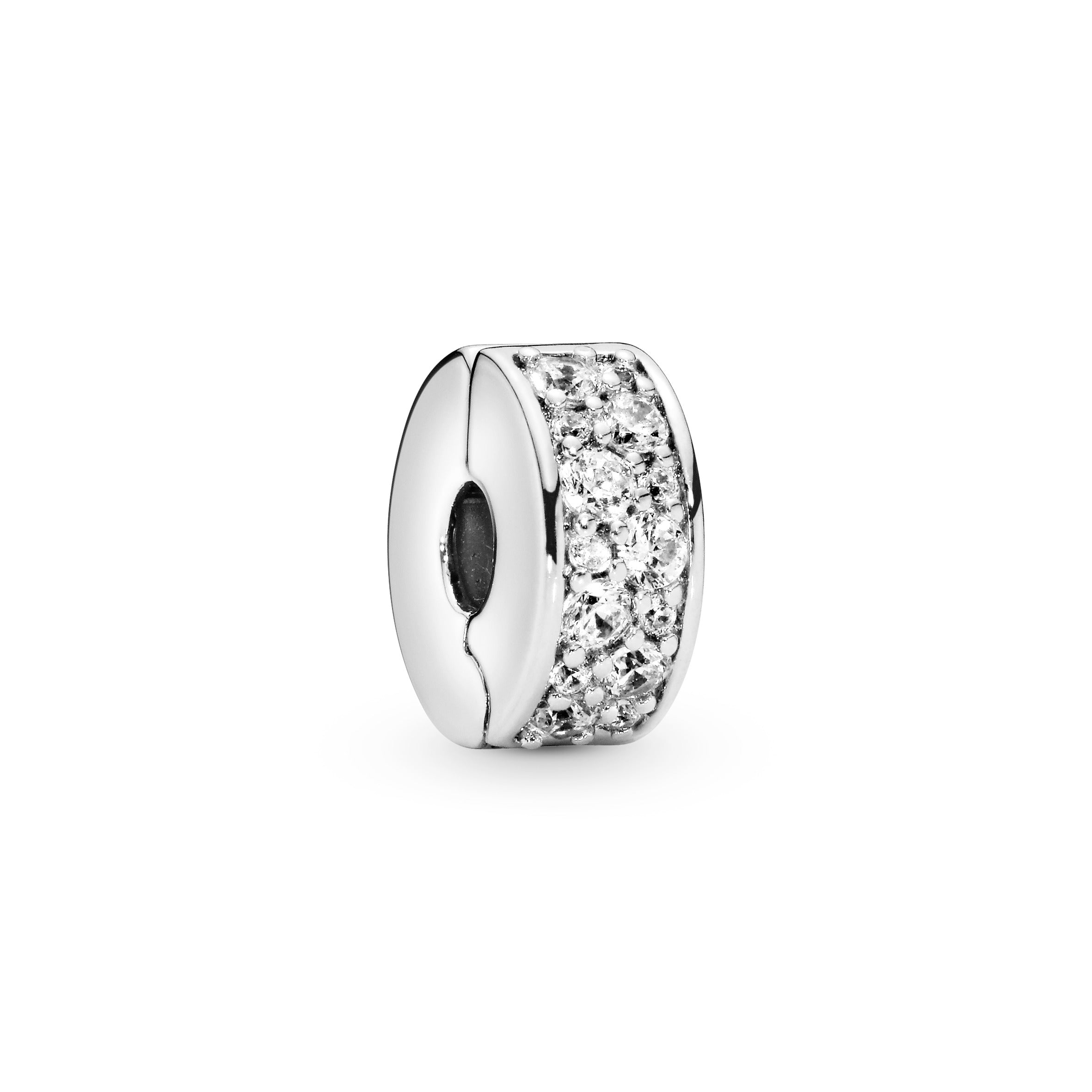 PANDORA Clear Pavé Clip Charm Cubic Zirconia Weddings Charms Bracelet Charm Jewelry Gift