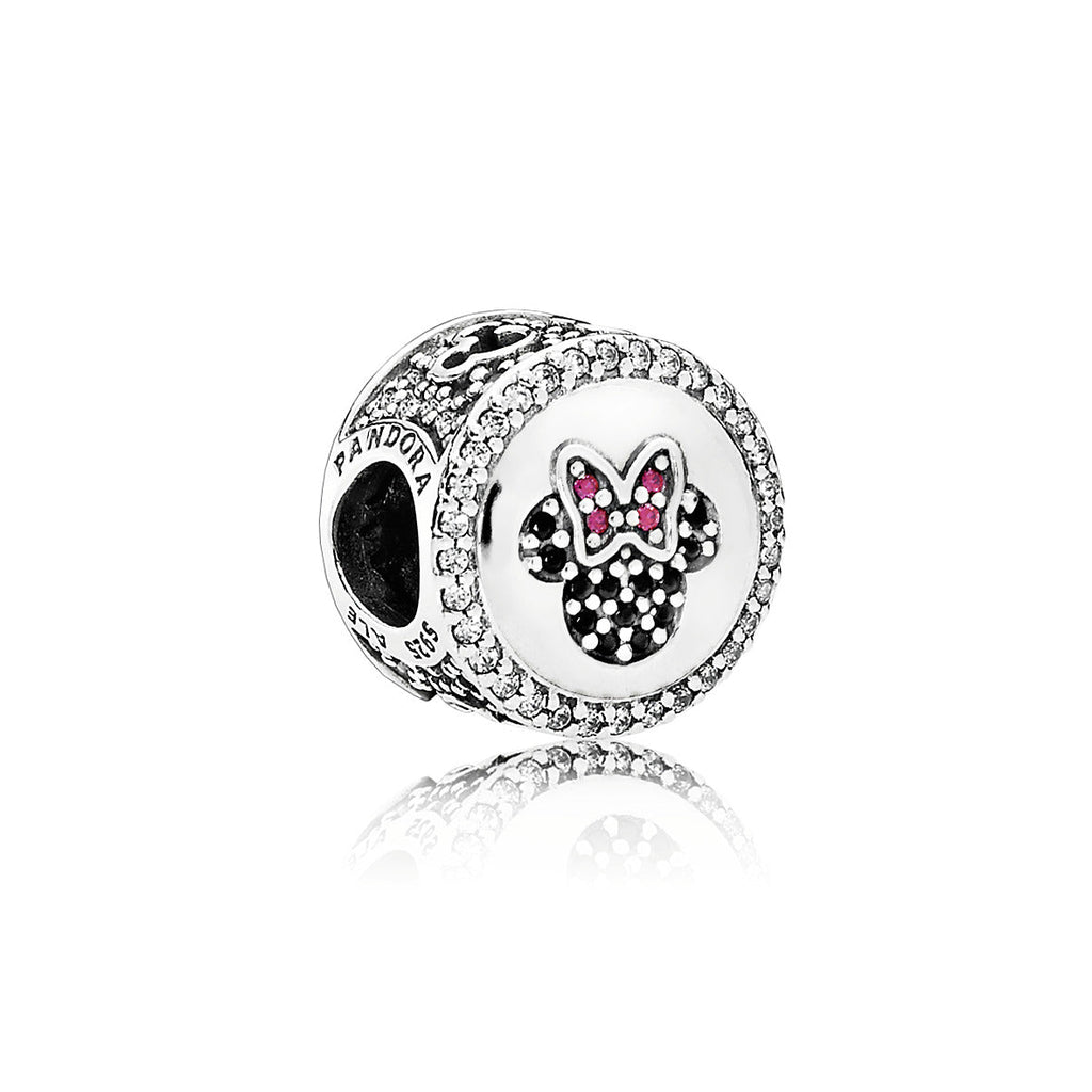PANDORA Disney Mickey And Minnie Charm Cubic Zirconia Disney X PANDORA Charms Bracelet Charm Jewelry Gift