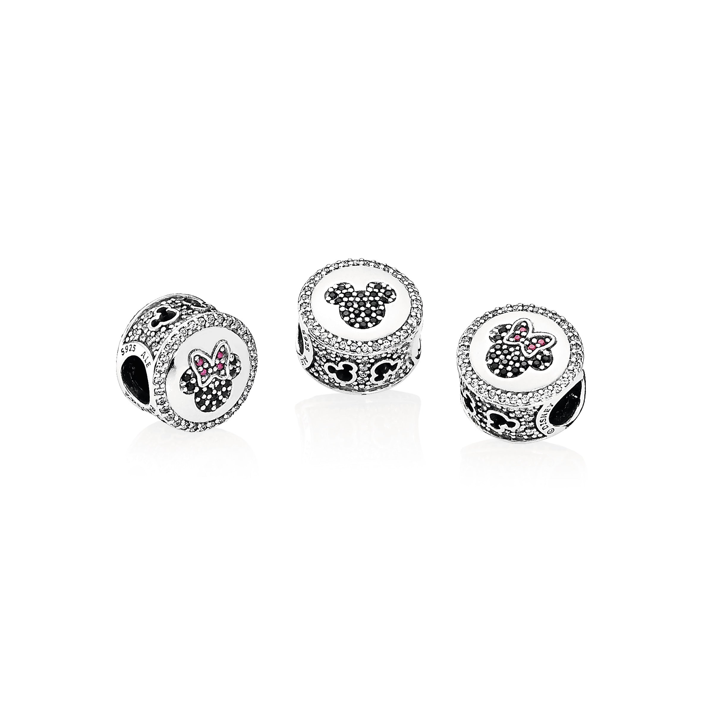 PANDORA Disney Mickey And Minnie Charm Cubic Zirconia Disney X PANDORA Charms Bracelet Charm Jewelry Gift
