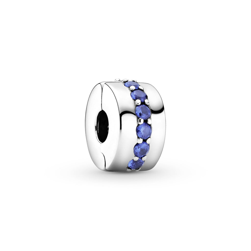 PANDORA Blue Sparkle Clip Charm Cubic Zirconia Charms Bracelet Charm Jewelry Gift