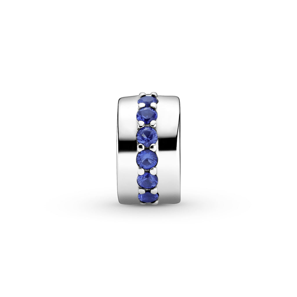 PANDORA Blue Sparkle Clip Charm Cubic Zirconia Charms Bracelet Charm Jewelry Gift