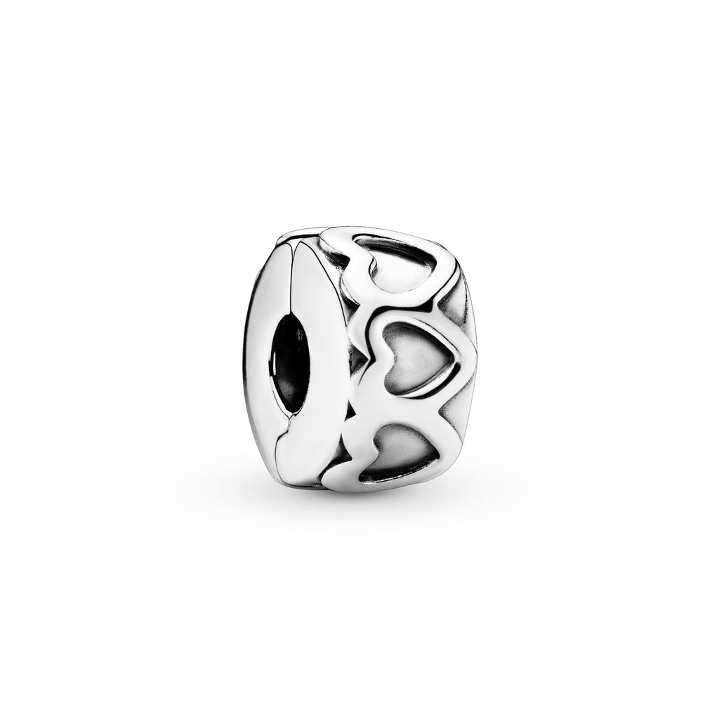 PANDORA Band Of Hearts Clip Charm Sterling Silver Love Charms Bracelet Charm Jewelry Gift