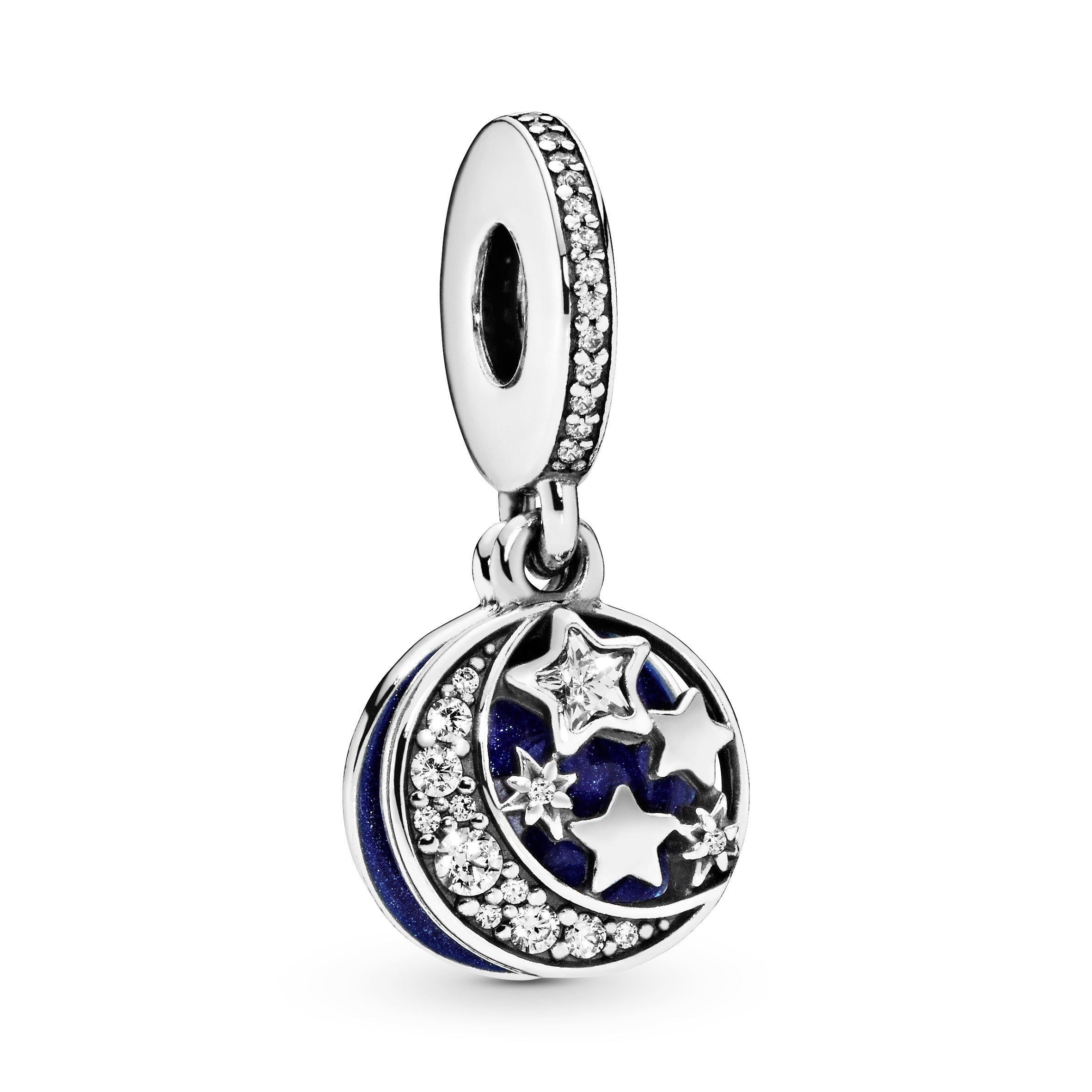 PANDORA Moon And Blue Sky Dangle Charm Charms Bracelet Charm Jewelry Gift