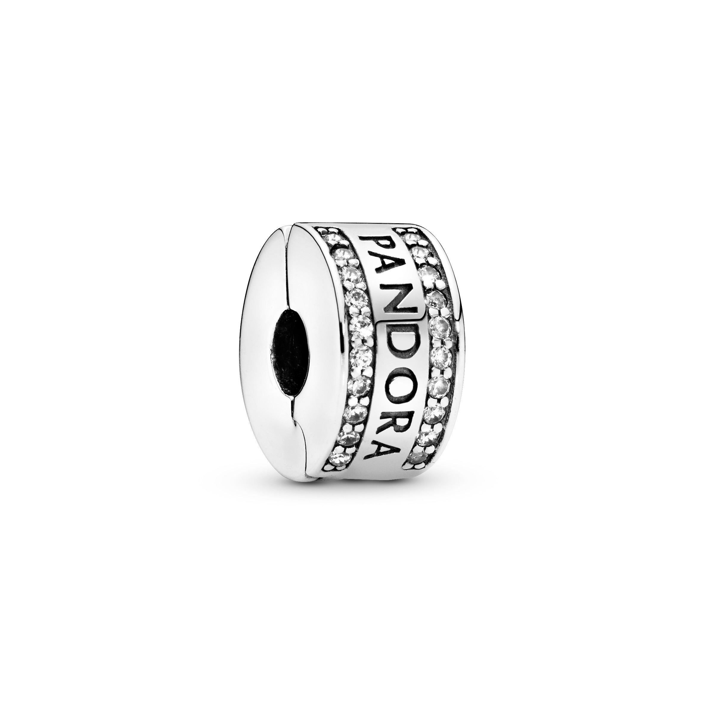 PANDORA Logo Clip Charm Sterling Silver Charms Bracelet Charm Jewelry Gift