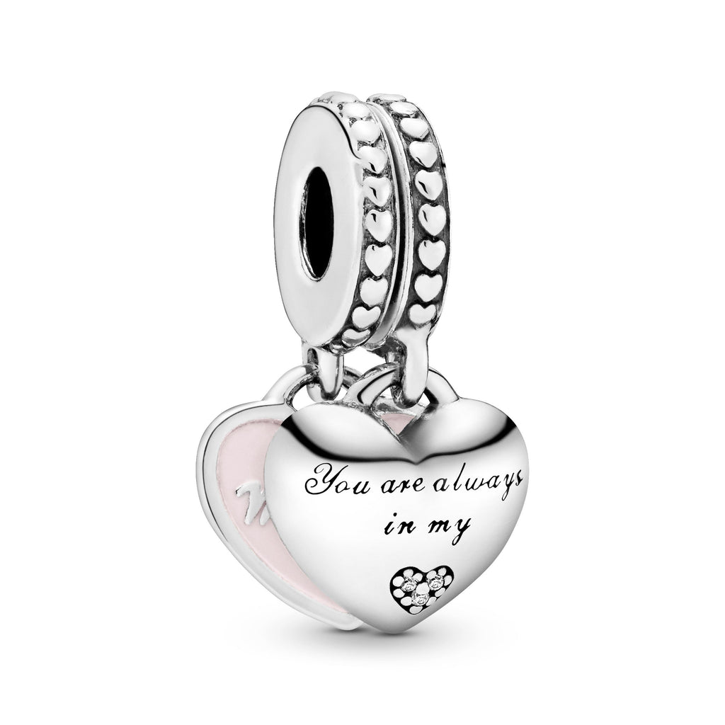 PANDORA Mother And Daughter Hearts Dangle Charm Enamel Family And Friends Charms Bracelet Charm Jewelry Gift