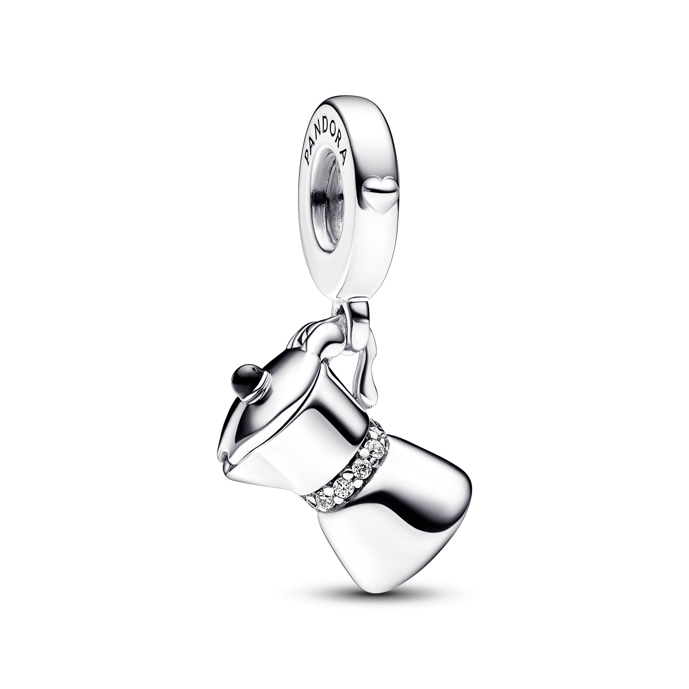 PANDORA Moka Pot Dangle Charm Enamel Charms Bracelet Charm Jewelry Gift