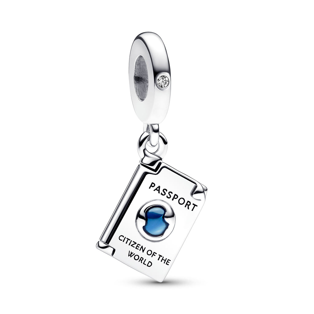 PANDORA Openable Passport Dangle Charm Sterling Silver Charms Bracelet Charm Jewelry Gift