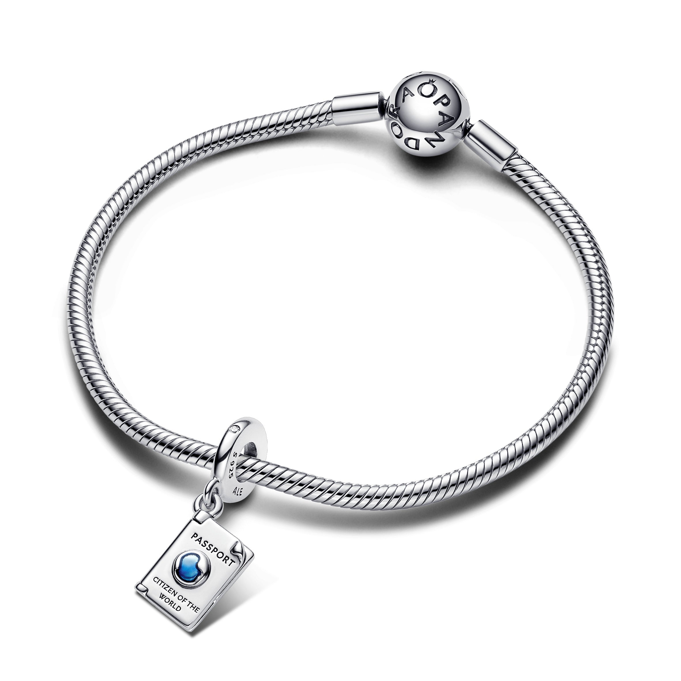 PANDORA Openable Passport Dangle Charm Sterling Silver Charms Bracelet Charm Jewelry Gift