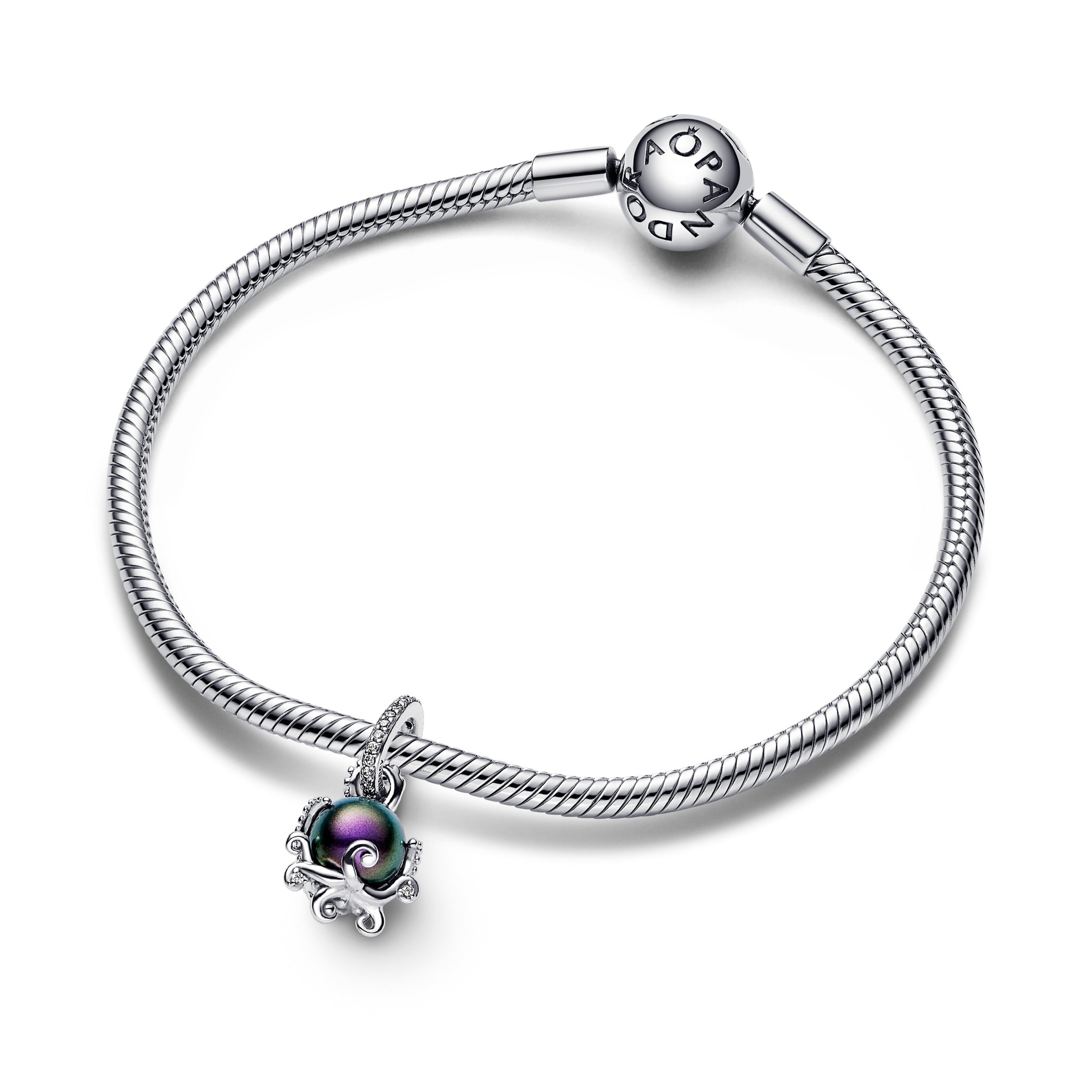 PANDORA Disney The Little Mermaid Ursula Dangle Charm Sterling Silver Purple Charms Bracelet Charm Jewelry Gift