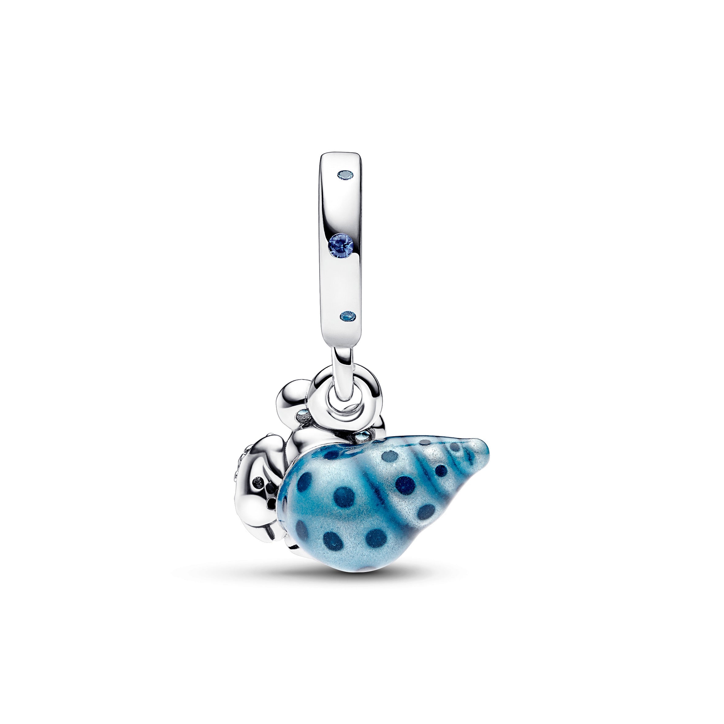 PANDORA Glow-in-the-dark Hermit Crab Dangle Charm Sterling Silver Blue Charms Bracelet Charm Jewelry Gift