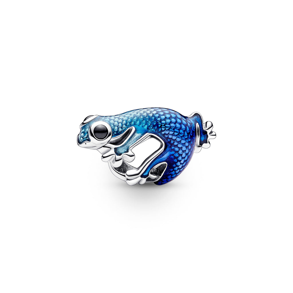 PANDORA Metallic Blue Gecko Charm Enamel Charms Bracelet Charm Jewelry Gift