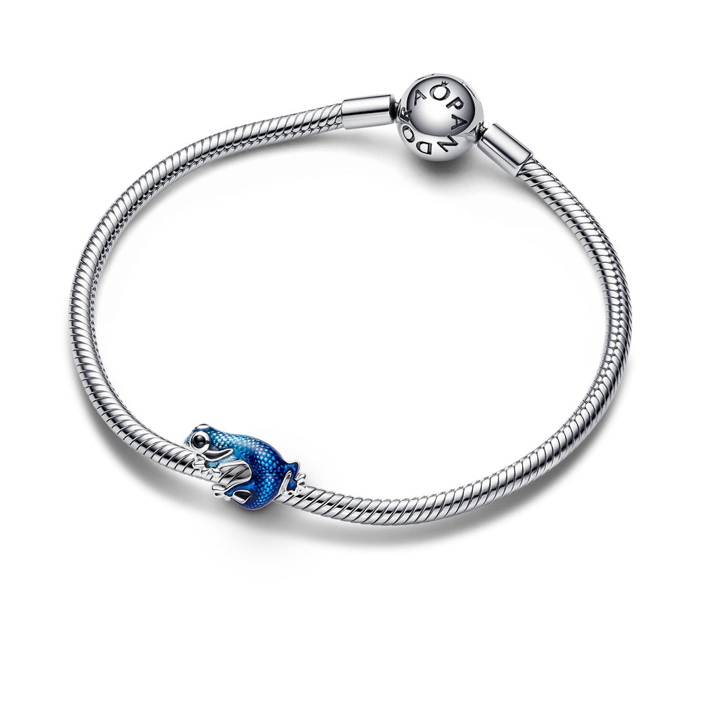 PANDORA Metallic Blue Gecko Charm Enamel Charms Bracelet Charm Jewelry Gift