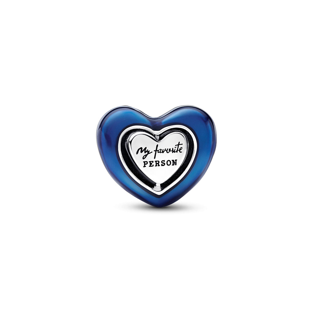 PANDORA Blue Spinnable Heart Charm Cubic Zirconia Love Charms Bracelet Charm Jewelry Gift