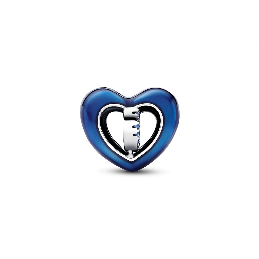 PANDORA Blue Spinnable Heart Charm Cubic Zirconia Love Charms Bracelet Charm Jewelry Gift