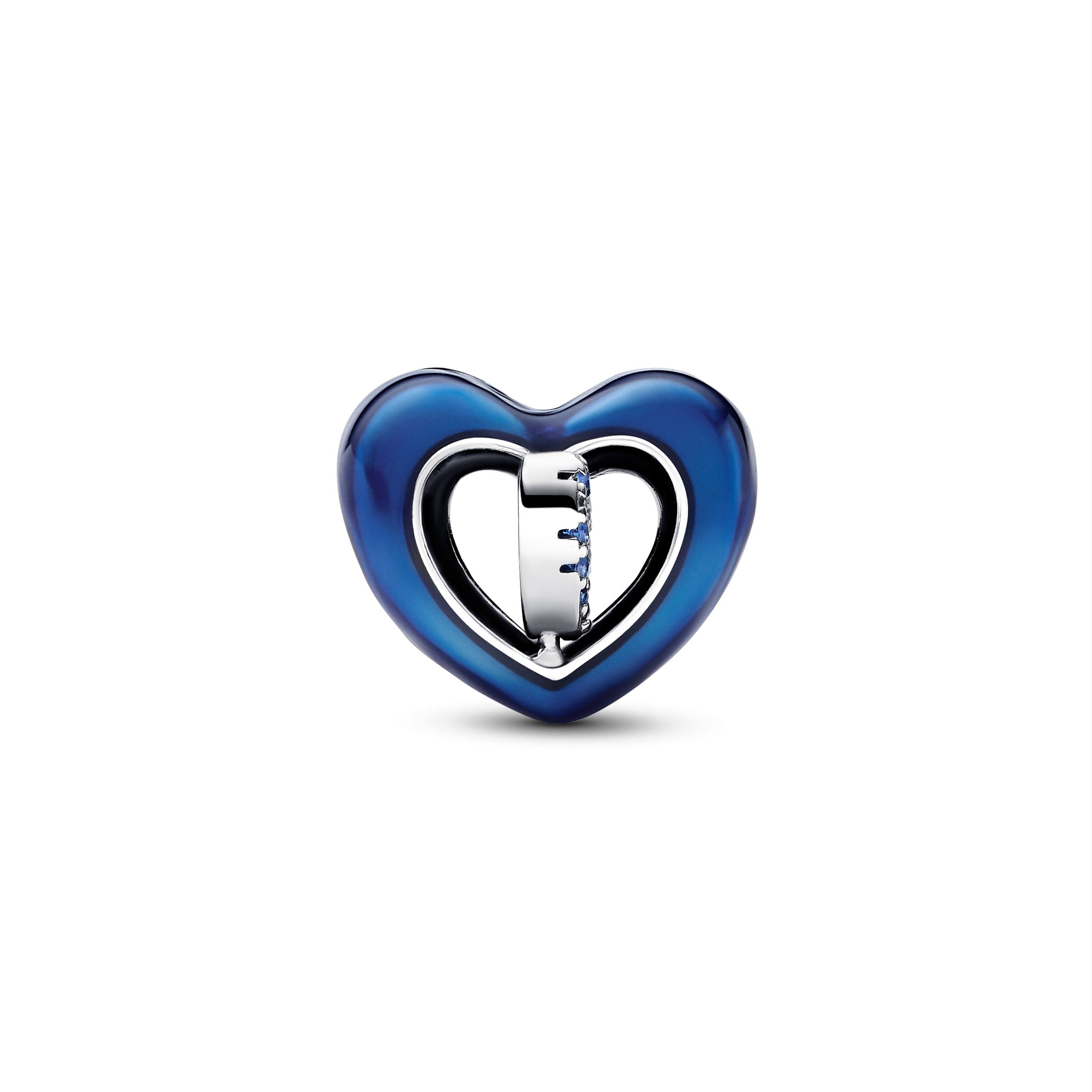 PANDORA Blue Spinnable Heart Charm Cubic Zirconia Love Charms Bracelet Charm Jewelry Gift