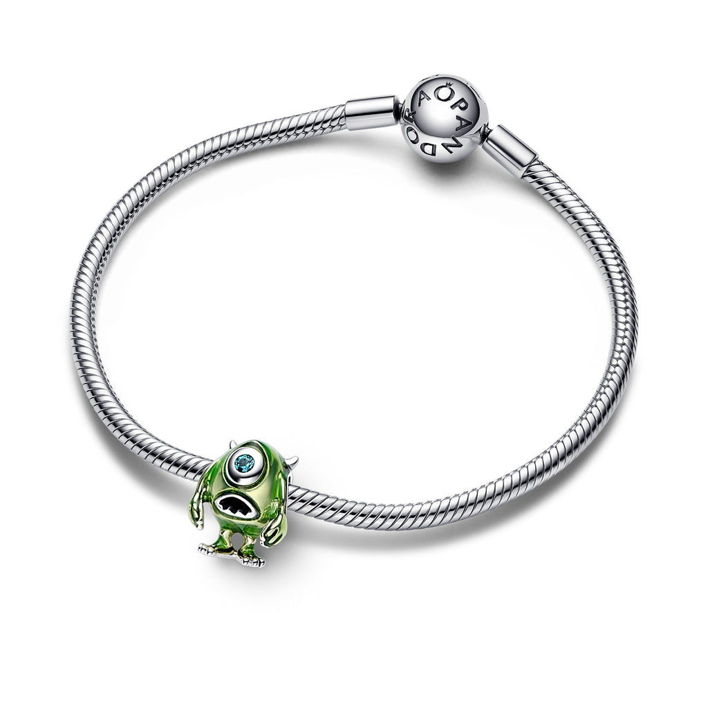 PANDORA Disney Pixar Mike Wazowski Charm Enamel Disney X PANDORA Charms Bracelet Charm Jewelry Gift