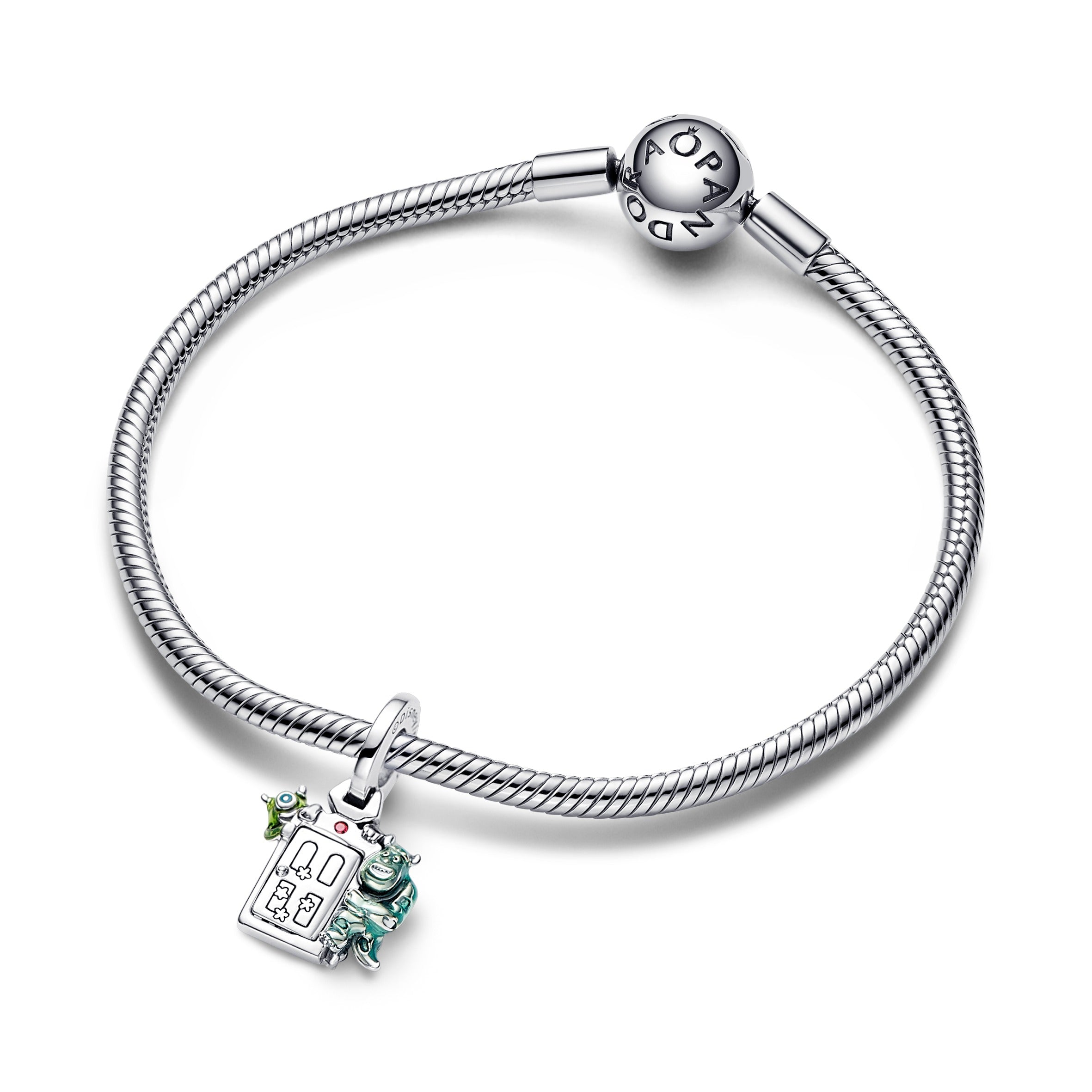 PANDORA Disney Pixar Monsters Inc Door Dangle Charm Cubic Zirconia Disney X PANDORA Charms Bracelet Charm Jewelry Gift
