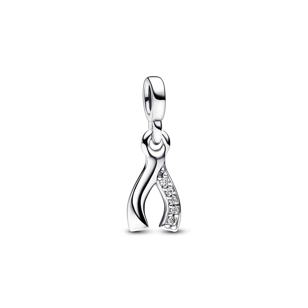 PANDORA ME Wishbone Mini Dangle Cubic Zirconia Charms Bracelet Charm Jewelry Gift
