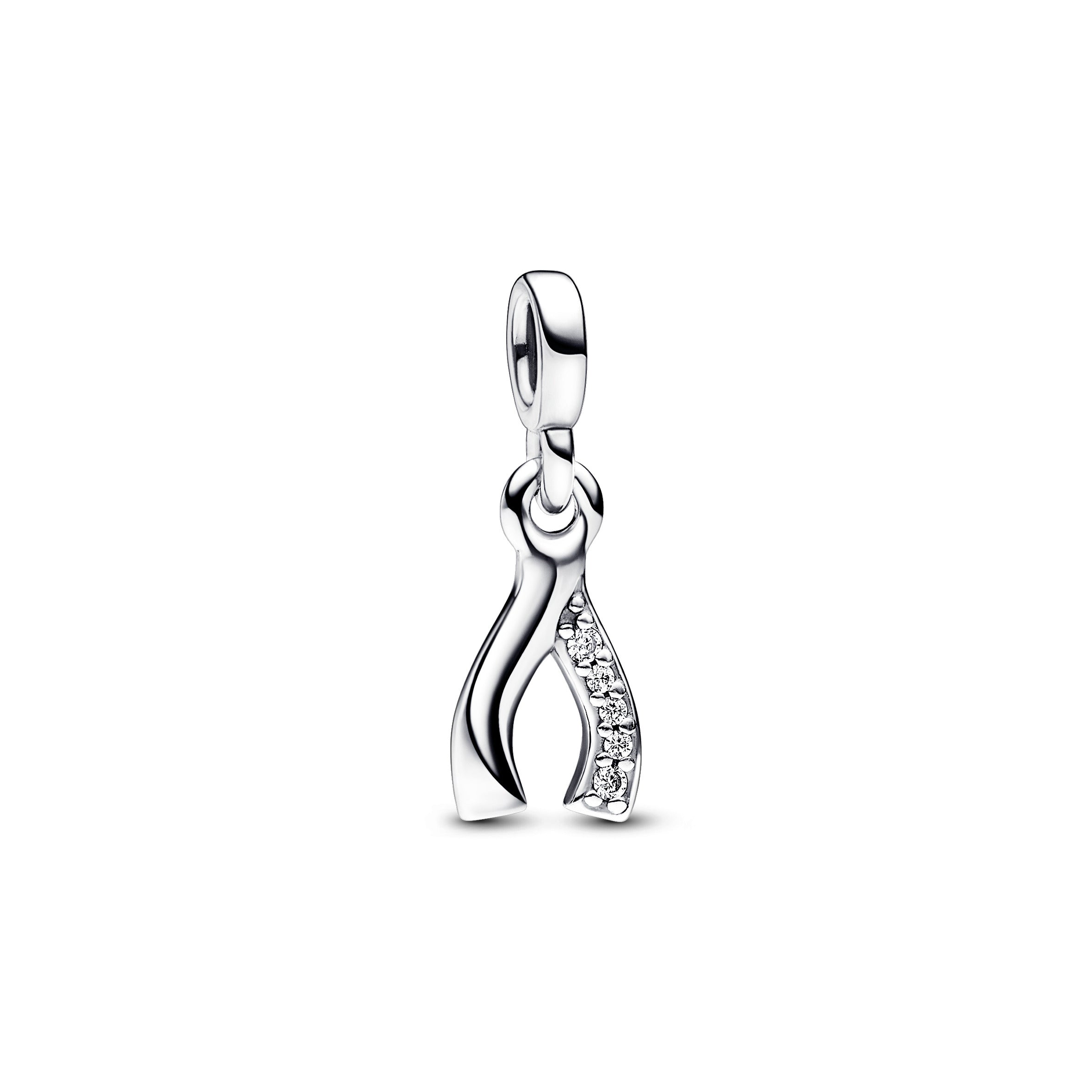 PANDORA ME Wishbone Mini Dangle Cubic Zirconia Charms Bracelet Charm Jewelry Gift