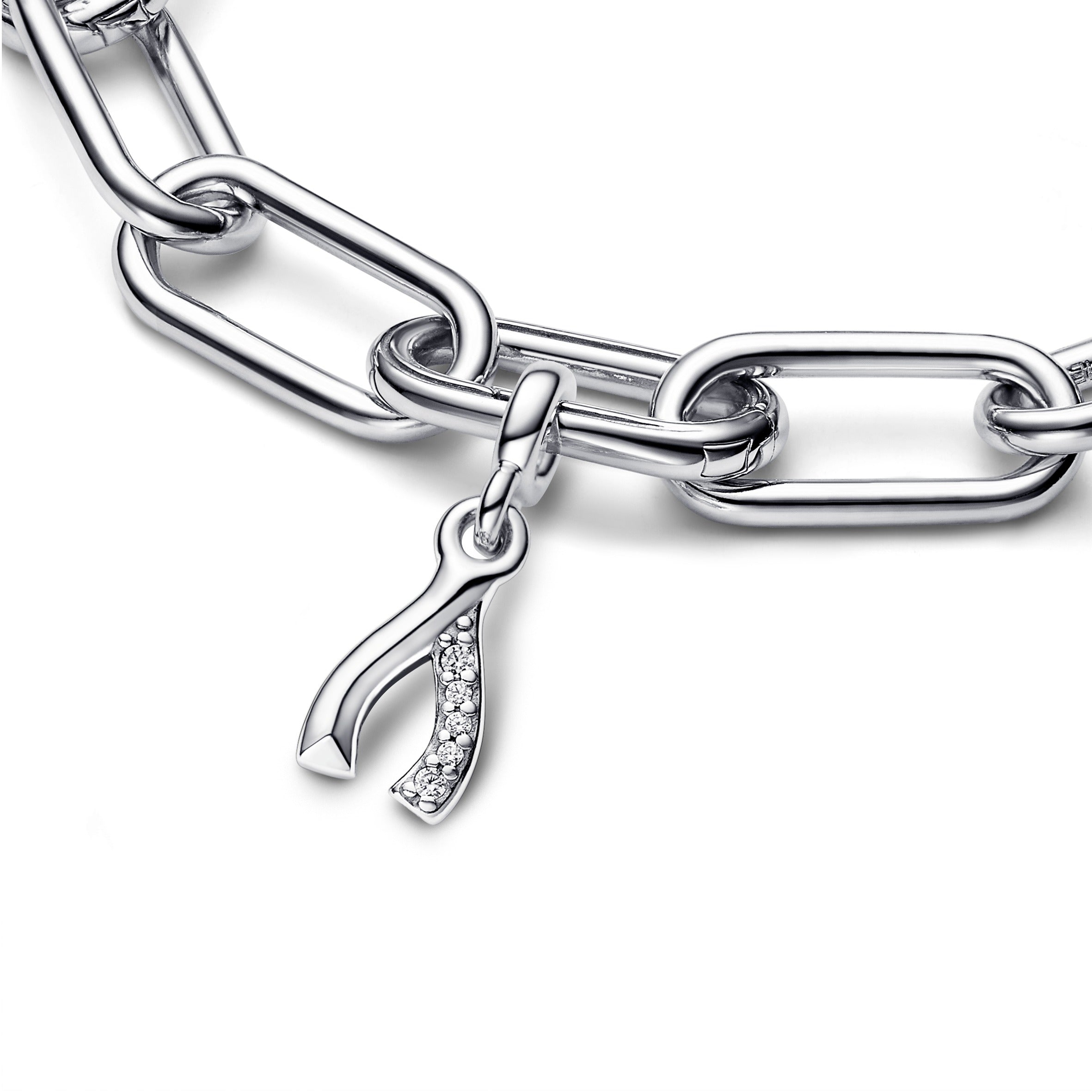 PANDORA ME Wishbone Mini Dangle Cubic Zirconia Charms Bracelet Charm Jewelry Gift