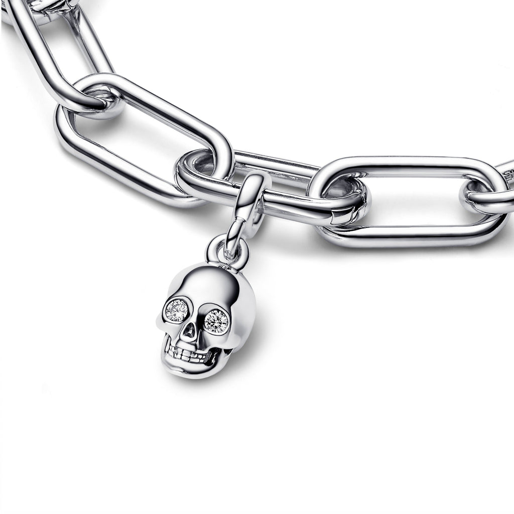 PANDORA ME Skull Mini Dangle Sterling Silver Charms Bracelet Charm Jewelry Gift
