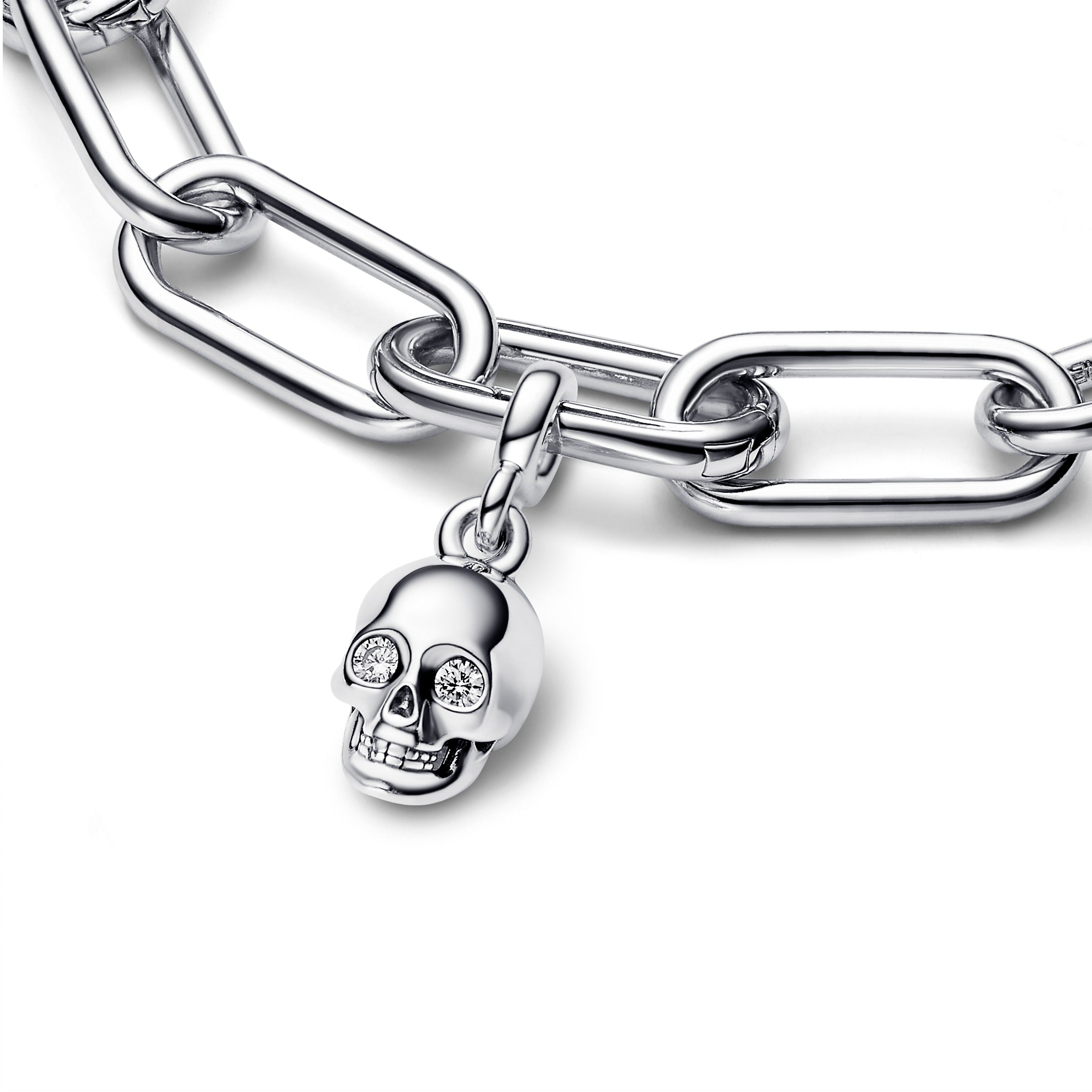 PANDORA ME Skull Mini Dangle Sterling Silver Charms Bracelet Charm Jewelry Gift