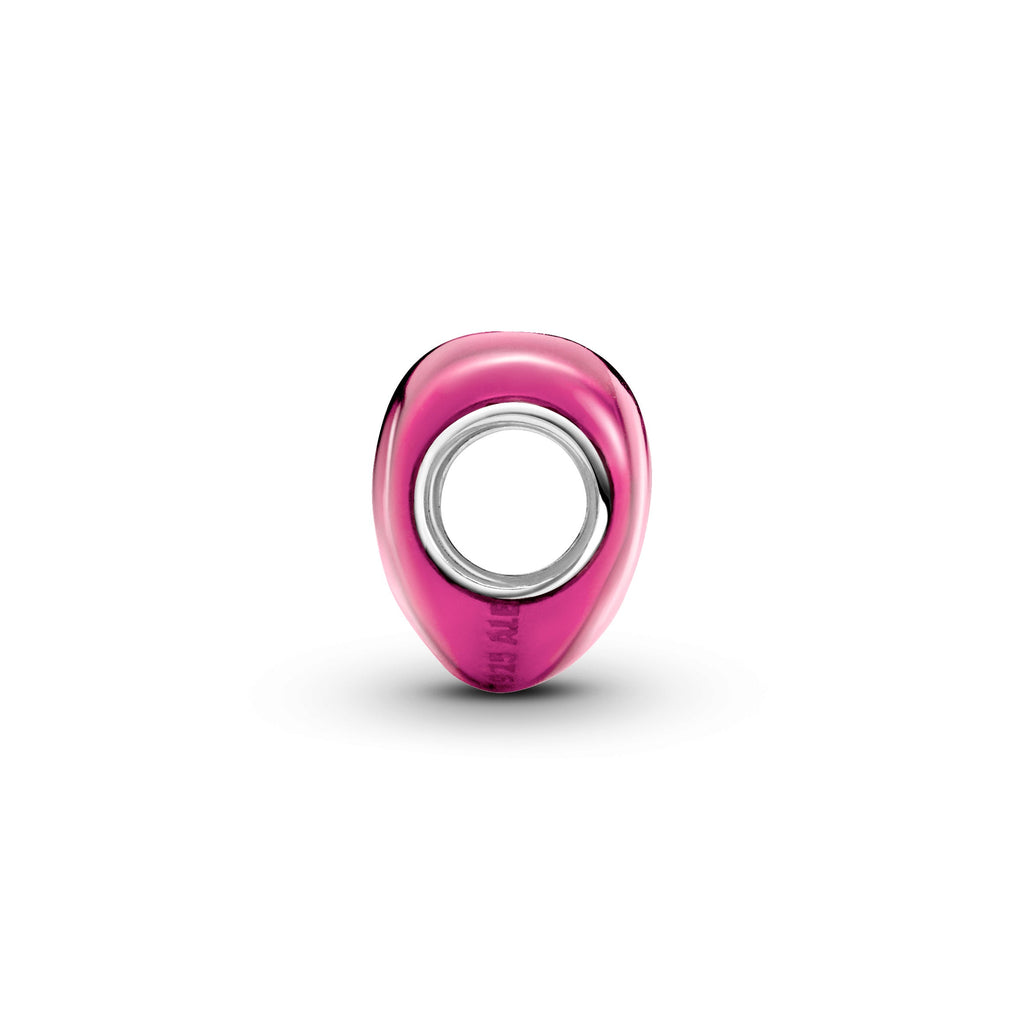 PANDORA Metallic Pink Heart Charm Enamel Charms Bracelet Charm Jewelry Gift