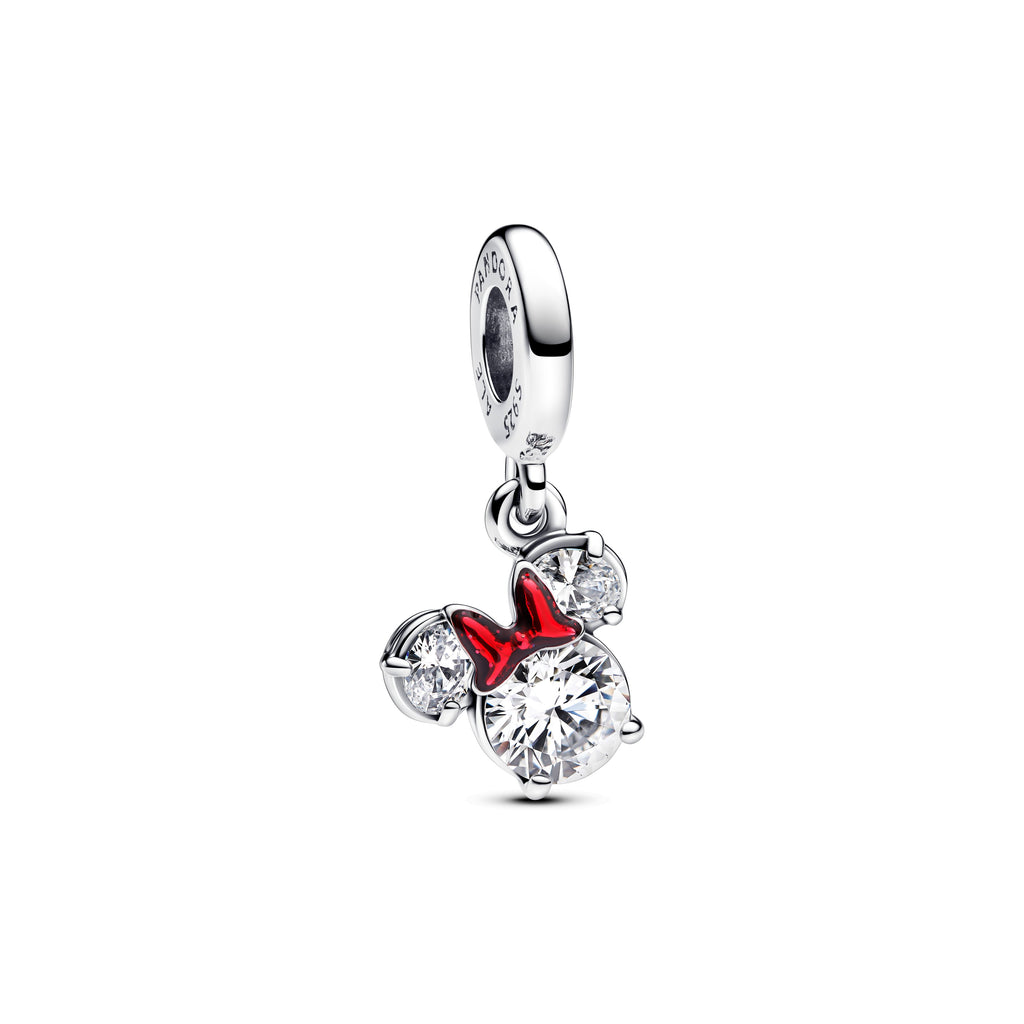 PANDORA Disney Minnie Mouse Silhouette Dangle Charm Cubic Zirconia Red Disney X PANDORA Charms Bracelet Charm Jewelry Gift