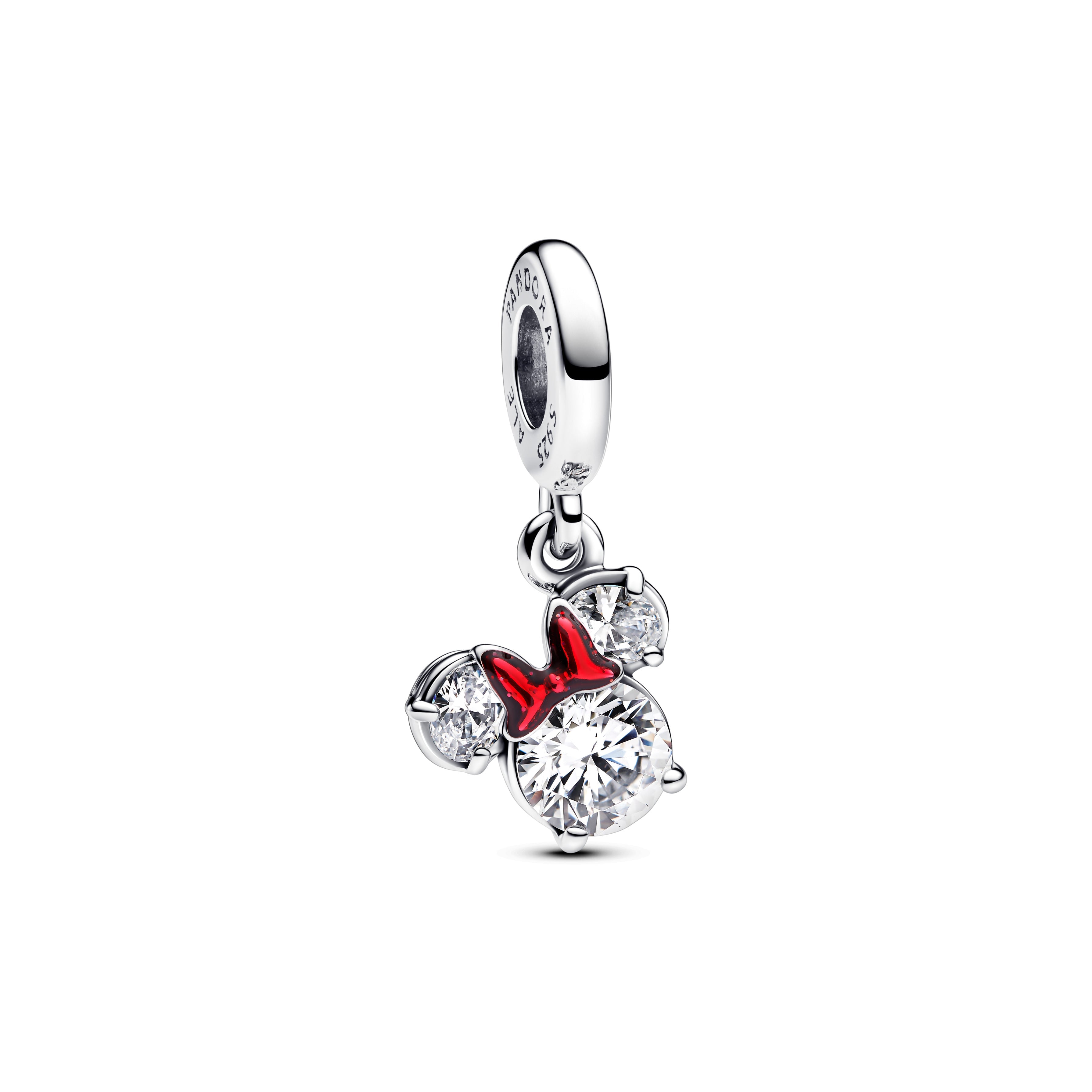 PANDORA Disney Minnie Mouse Silhouette Dangle Charm Cubic Zirconia Red Disney X PANDORA Charms Bracelet Charm Jewelry Gift