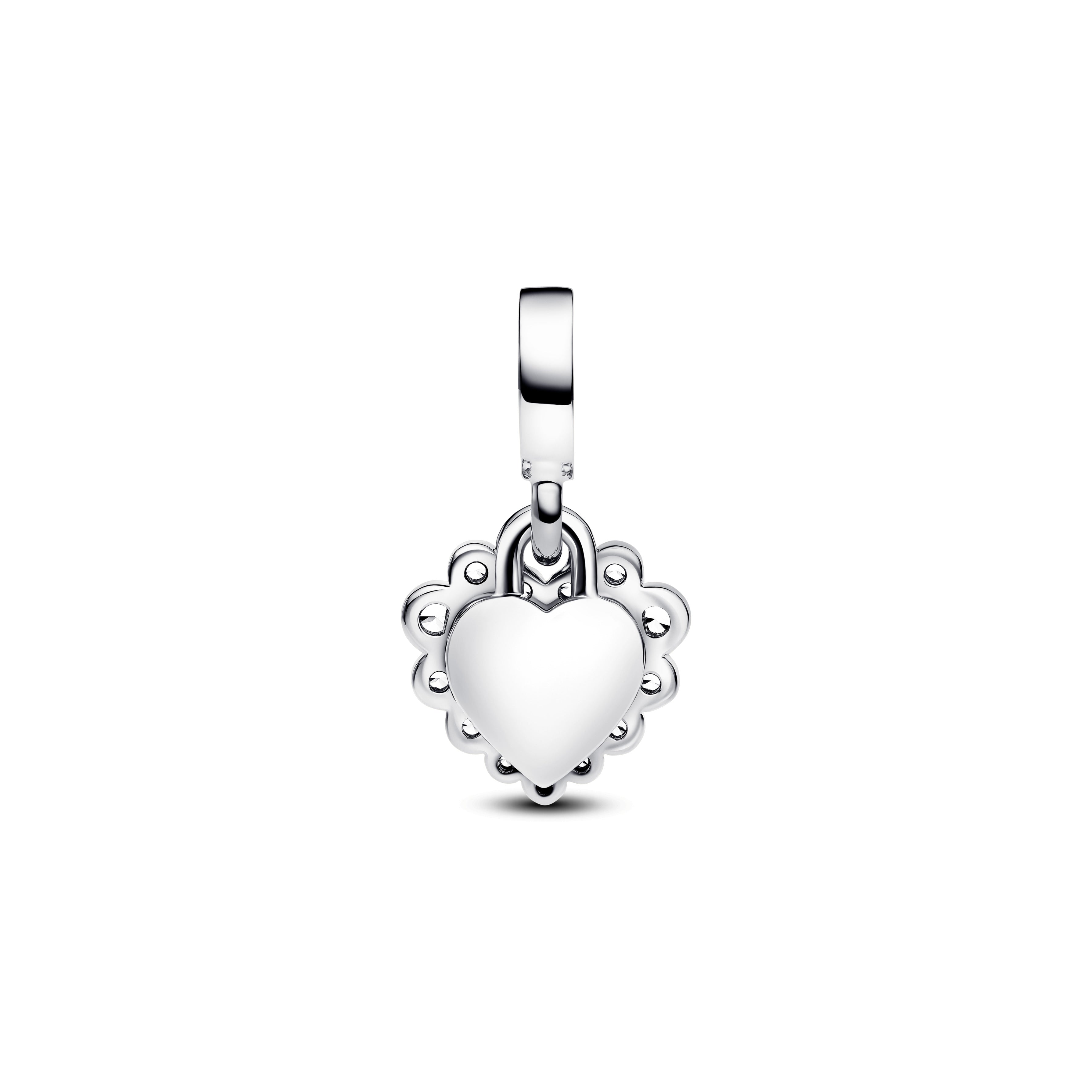 PANDORA Sparkling Heart Double Dangle Charm Cubic Zirconia Mothers Day Charms Bracelet Charm Jewelry Gift