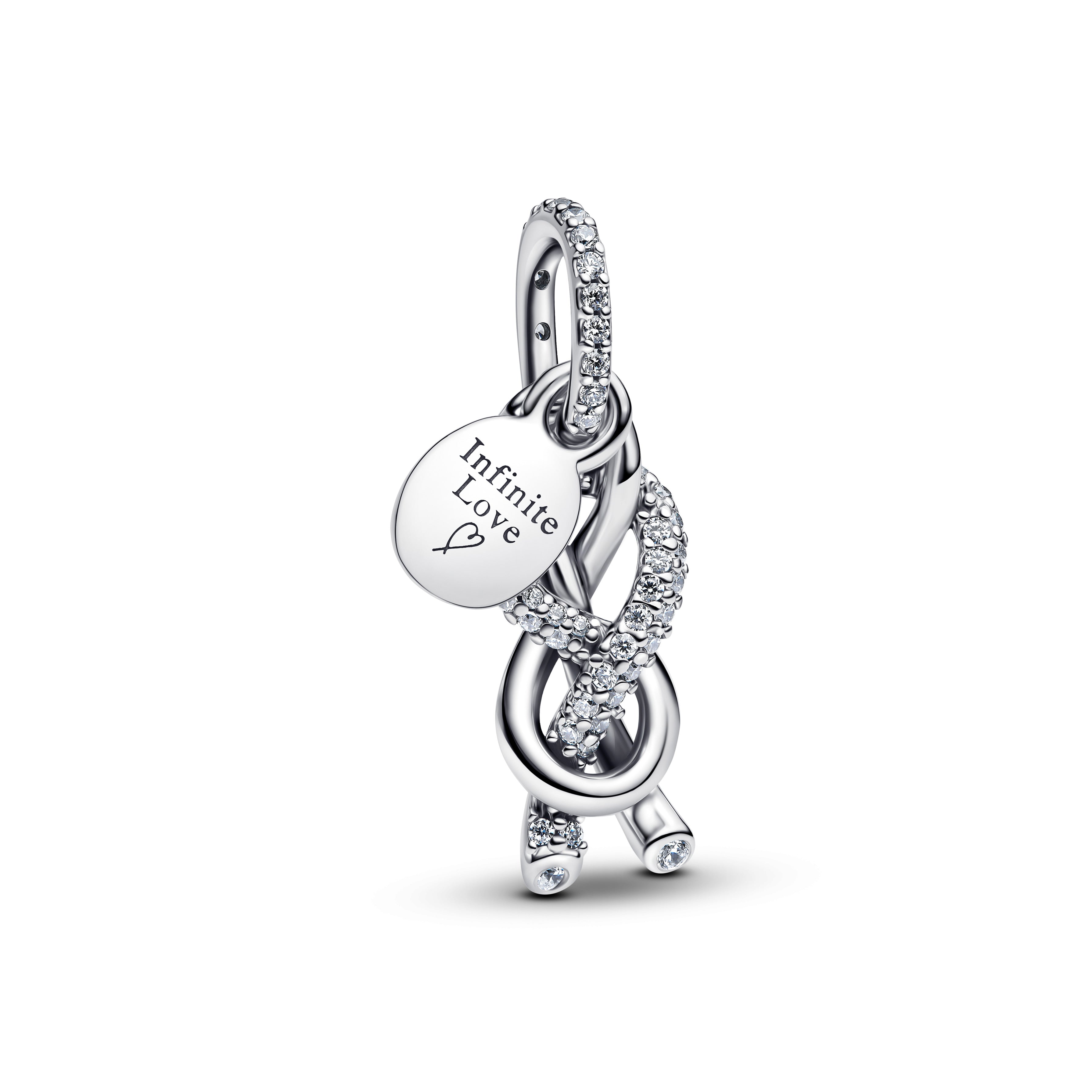 PANDORA Pavé Infinity Knot Dangle Charm Cubic Zirconia Charms Bracelet Charm Jewelry Gift