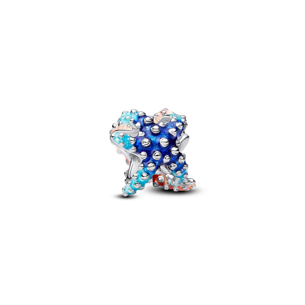 PANDORA Colorful Starfish Mini Charm Enamel Blue Animals Charms Bracelet Charm Jewelry Gift
