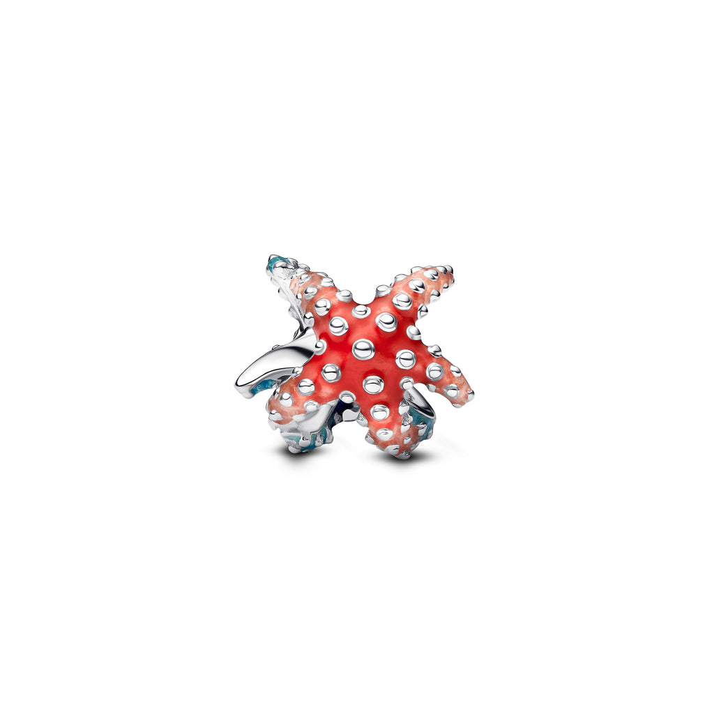 PANDORA Colorful Starfish Mini Charm Enamel Blue Animals Charms Bracelet Charm Jewelry Gift