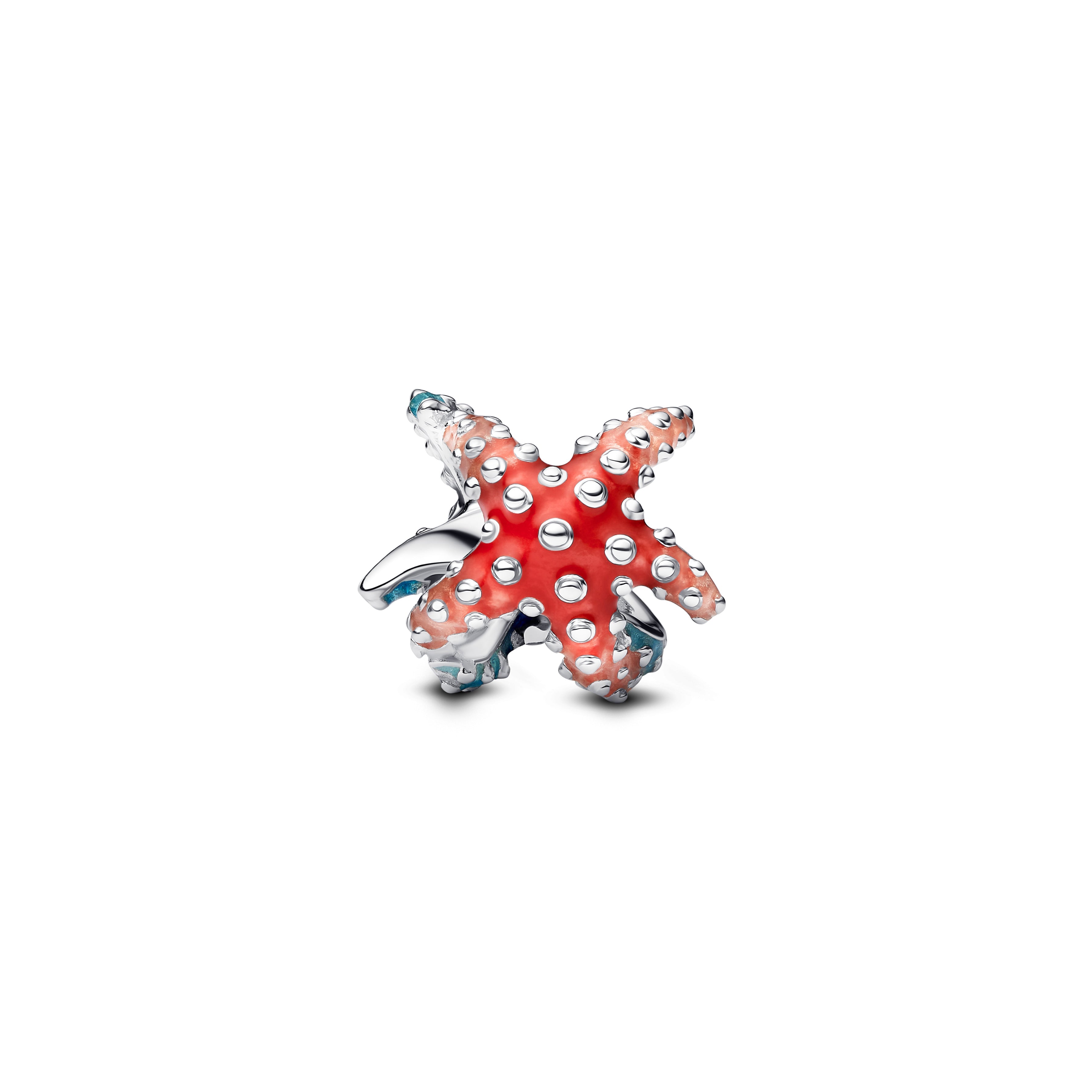 PANDORA Colorful Starfish Mini Charm Enamel Blue Animals Charms Bracelet Charm Jewelry Gift