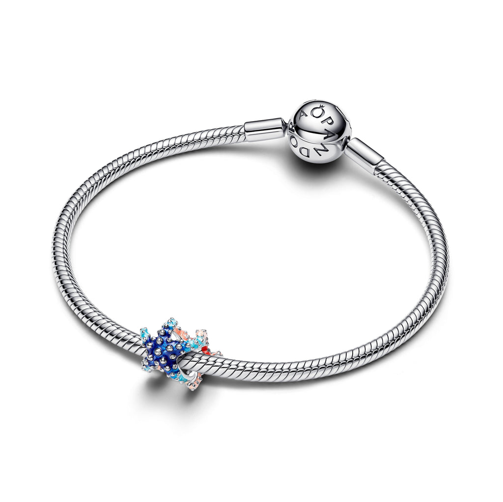 PANDORA Colorful Starfish Mini Charm Enamel Blue Animals Charms Bracelet Charm Jewelry Gift