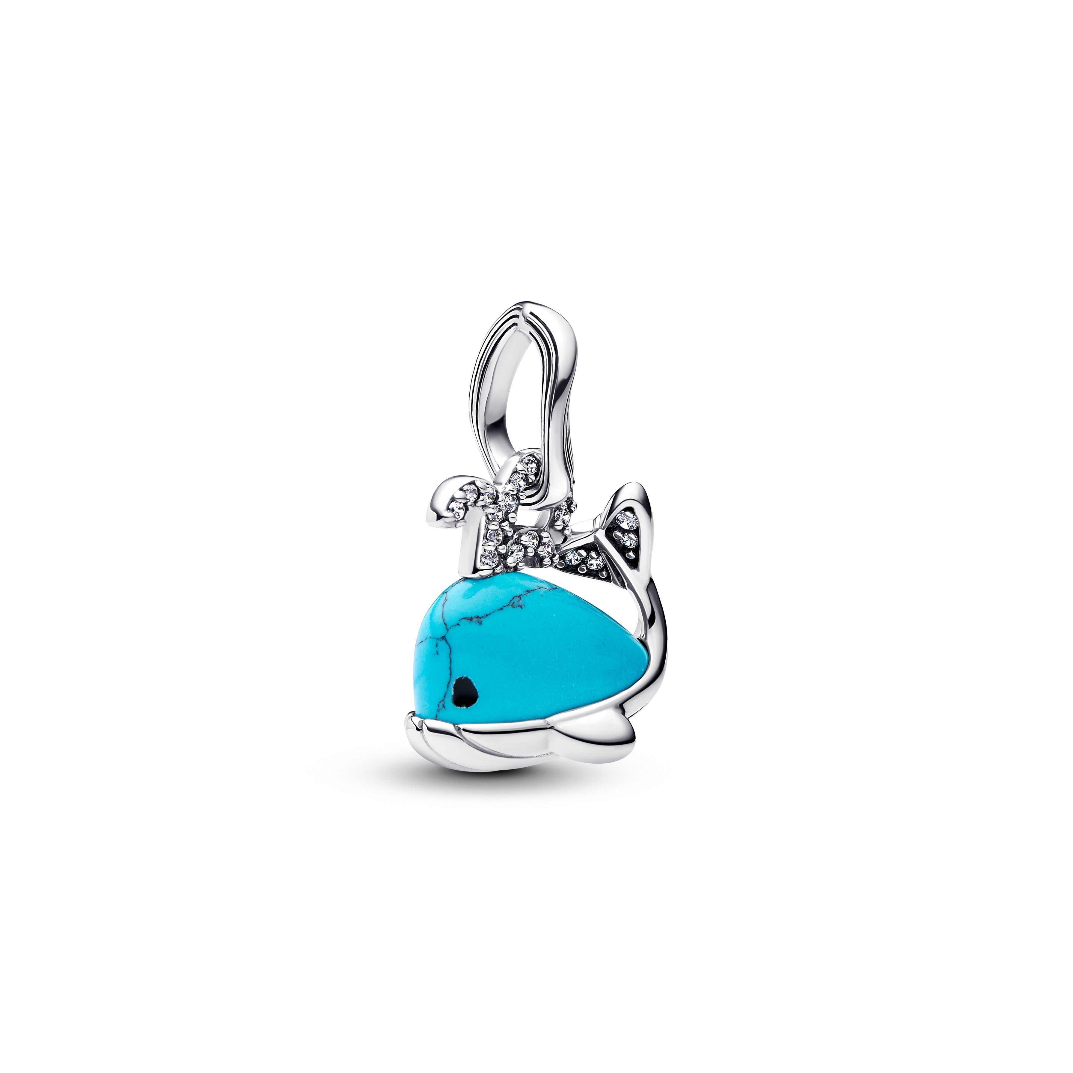 PANDORA Turquoise-colored Whale Dangle Charm Cubic Zirconia Animals Charms Bracelet Charm Jewelry Gift