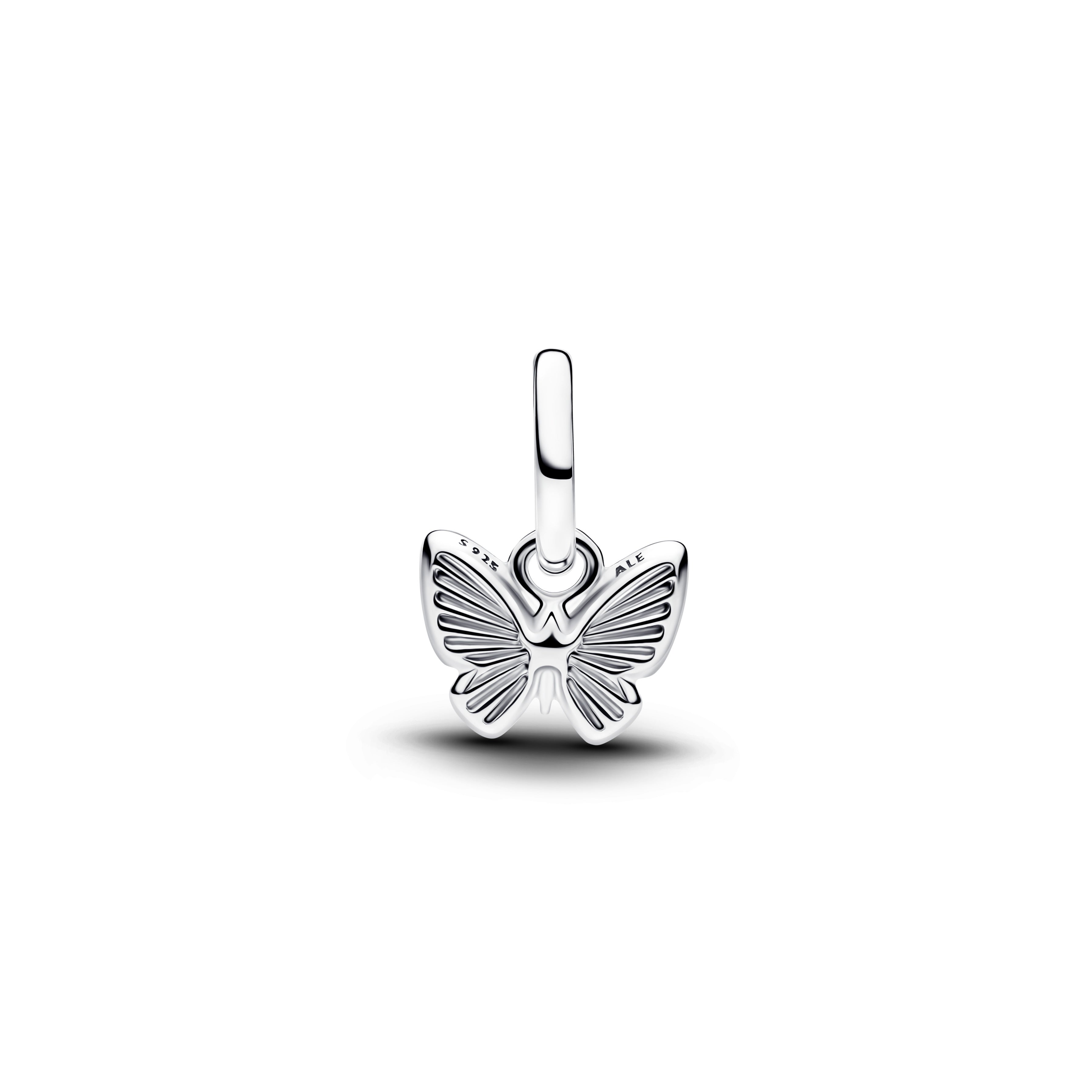 PANDORA Pink Butterfly Mini Dangle Charm Lab Created Opal Animals Charms Bracelet Charm Jewelry Gift