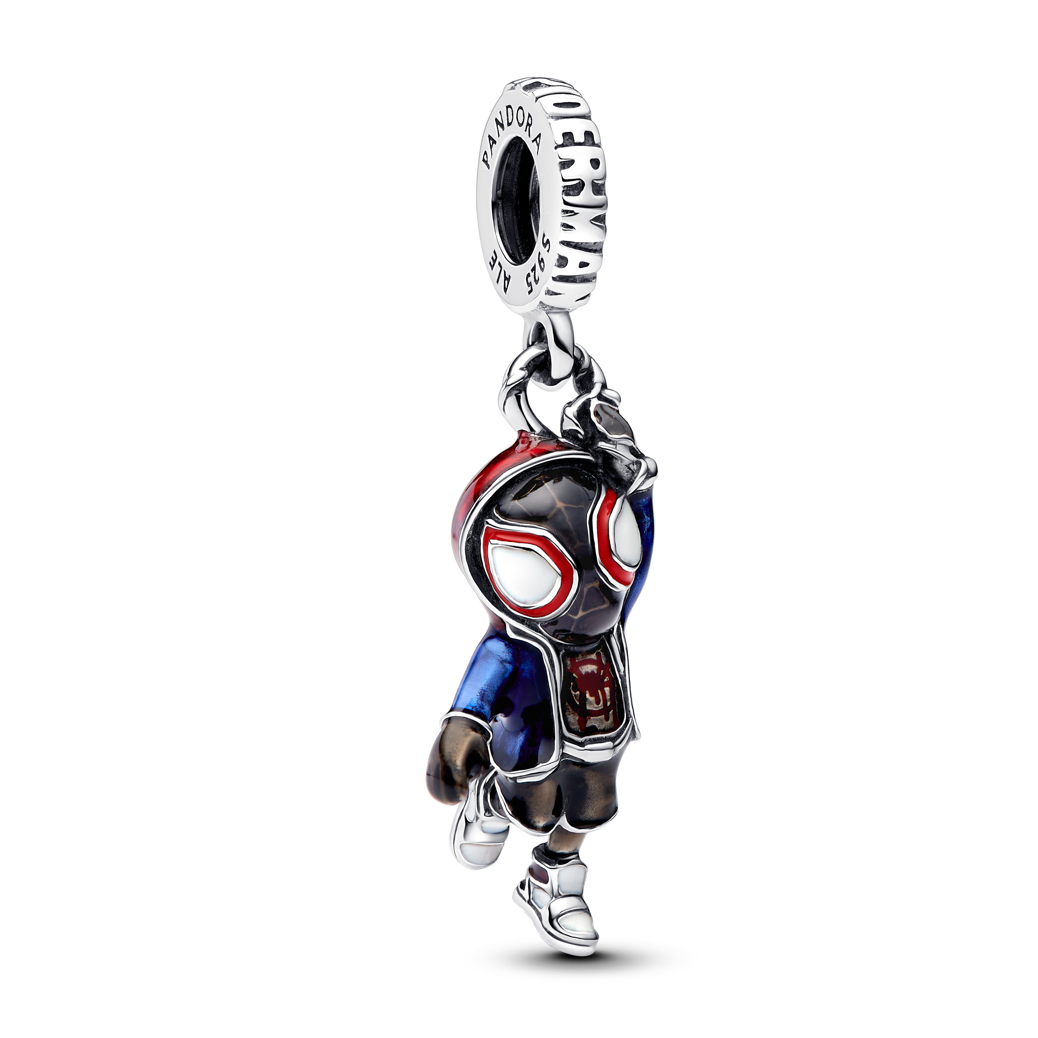 PANDORA Marvel S Spider-Man Miles Morales Dangle Charm Enamel Marvel X PANDORA Charms Bracelet Charm Jewelry Gift