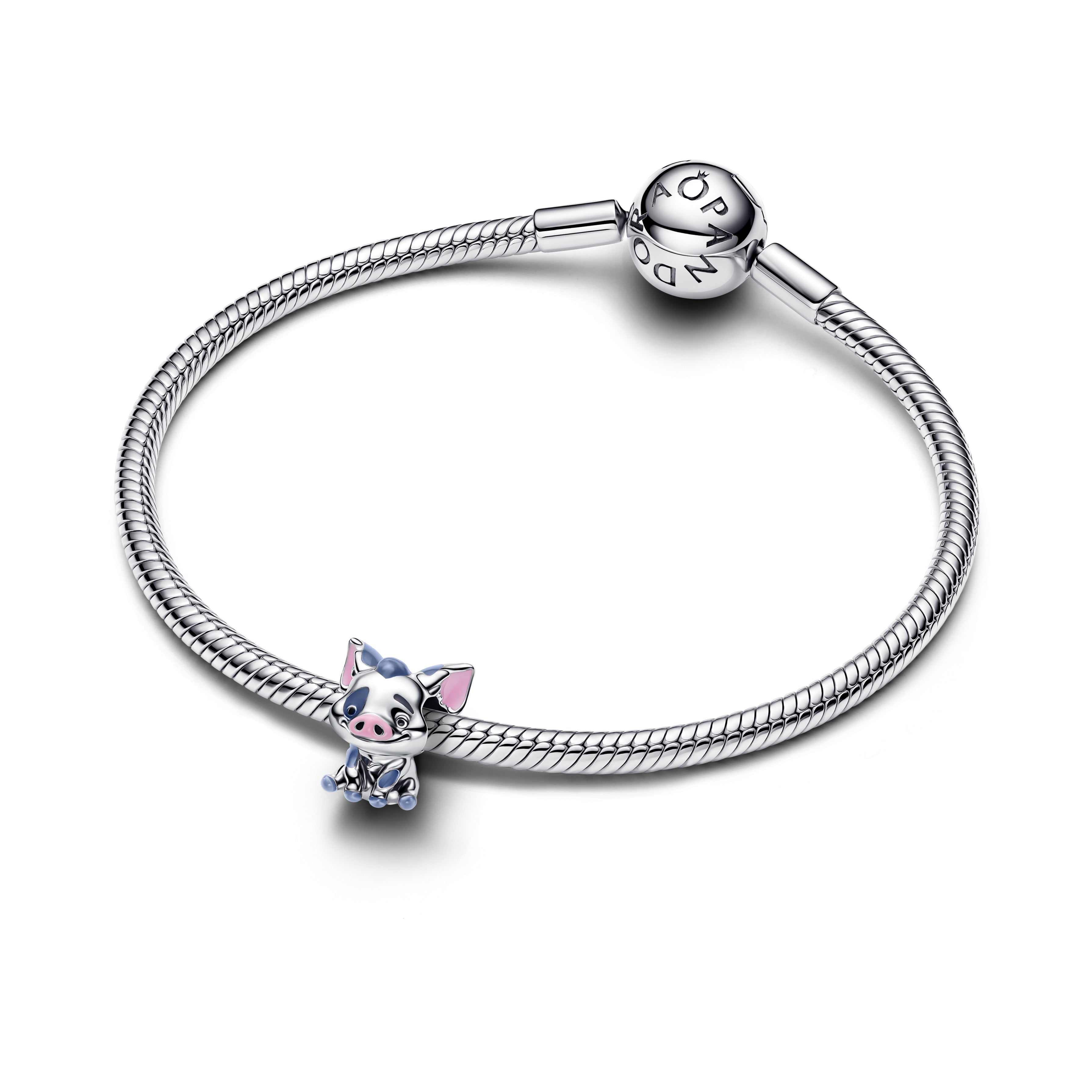 PANDORA Disney Moana Pua The Pig Charm Enamel Animals Charms Bracelet Charm Jewelry Gift