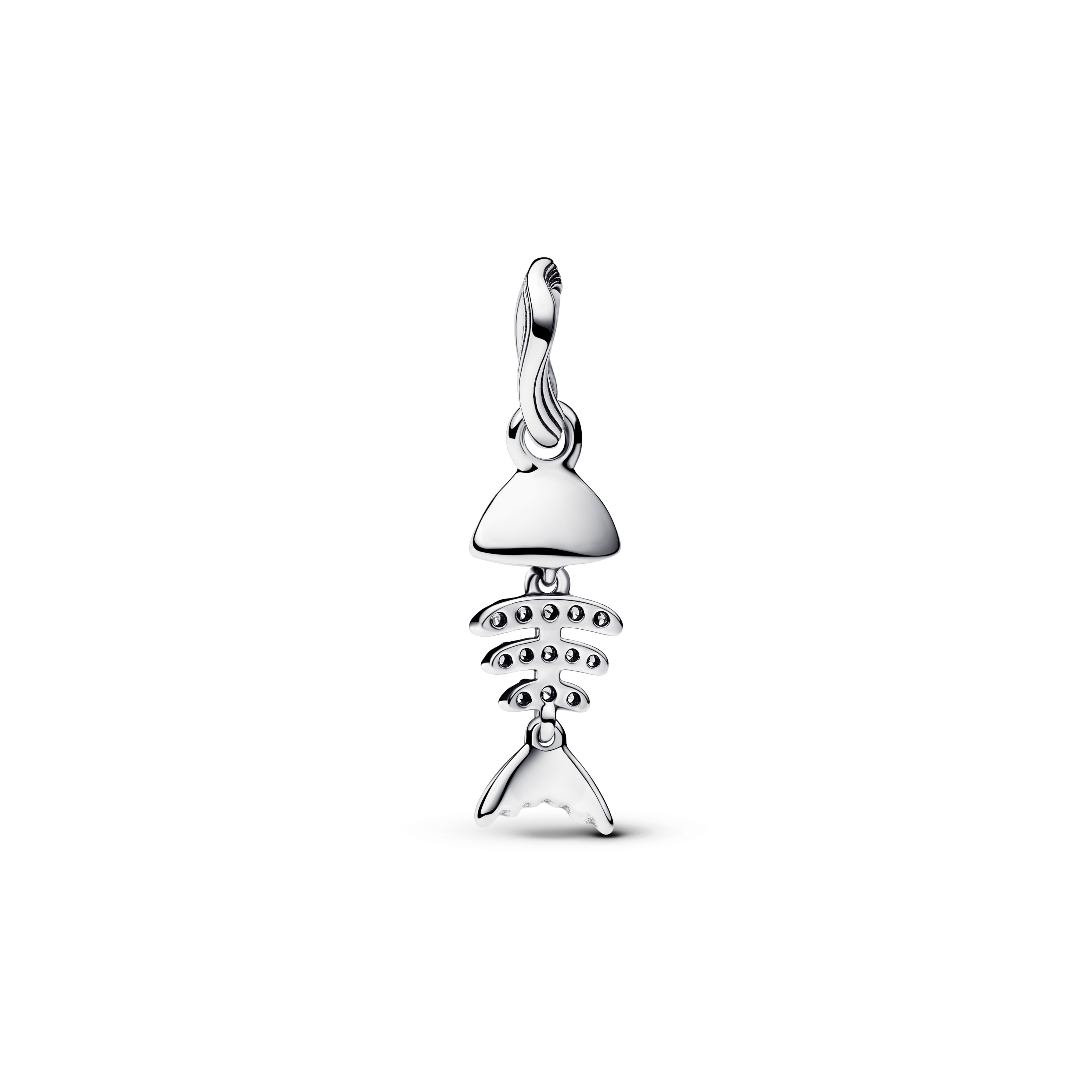 PANDORA Turquoise-colored Fishbone Dangle Charm Cubic Zirconia Animals Charms Bracelet Charm Jewelry Gift
