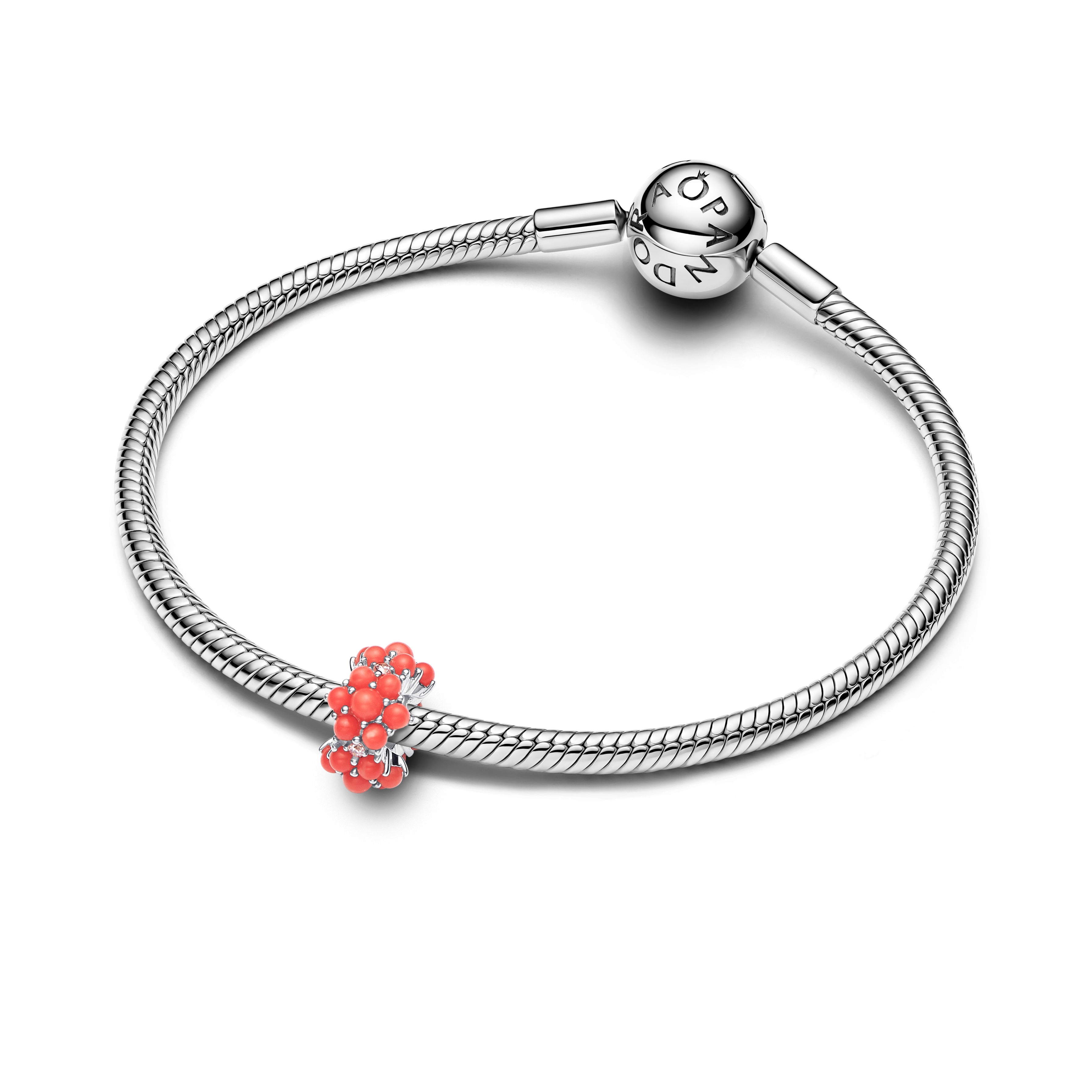 PANDORA Coral-colored Ocean Charm Cubic Zirconia Summer Charms Bracelet Charm Jewelry Gift
