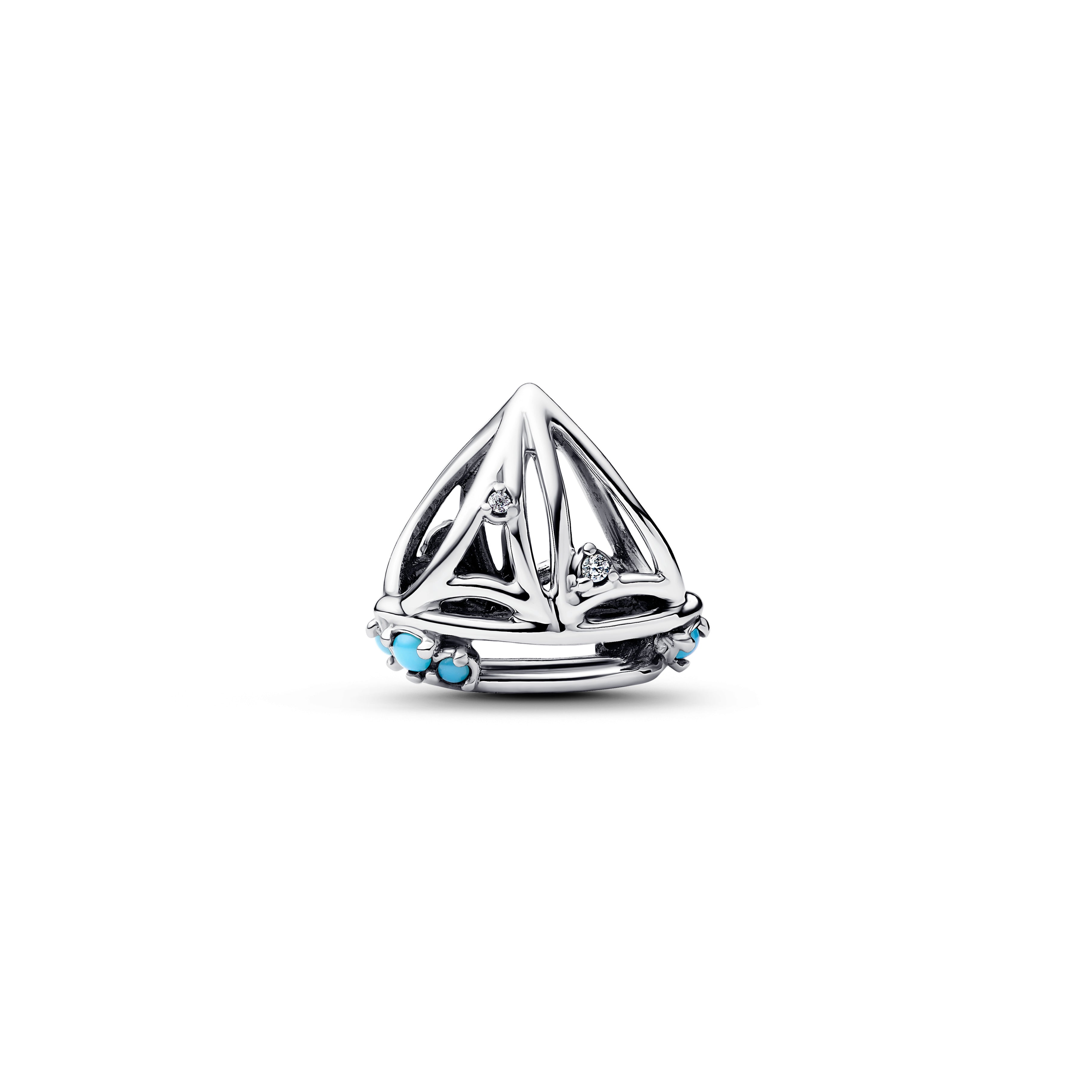 PANDORA Sailboat Charm Cubic Zirconia Summer Charms Bracelet Charm Jewelry Gift
