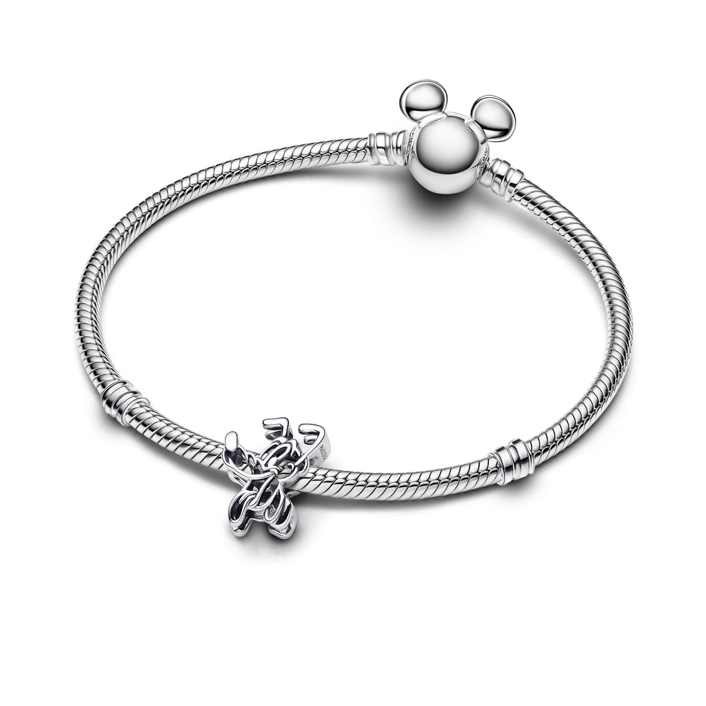 PANDORA Disney Pluto Openwork Charm Sterling Silver Disney X PANDORA Charms Bracelet Charm Jewelry Gift