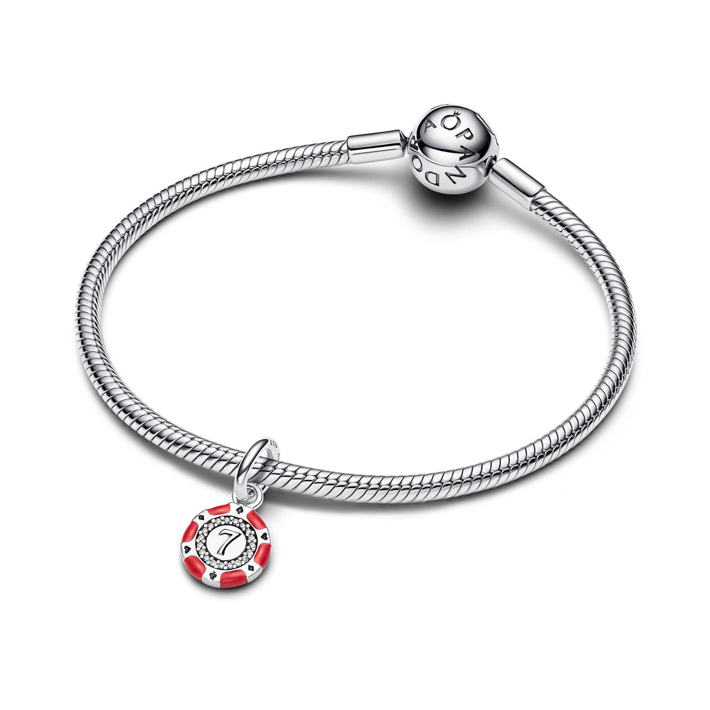 PANDORA Lucky Chip Dangle Charm Cubic Zirconia Symbols Charms Bracelet Charm Jewelry Gift