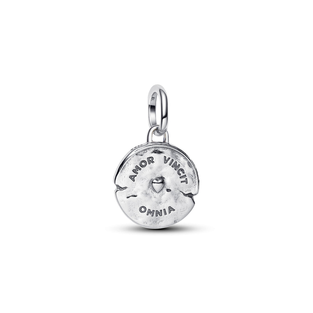 PANDORA Heart Medallion Charm Cubic Zirconia Silver Charms Bracelet Charm Jewelry Gift