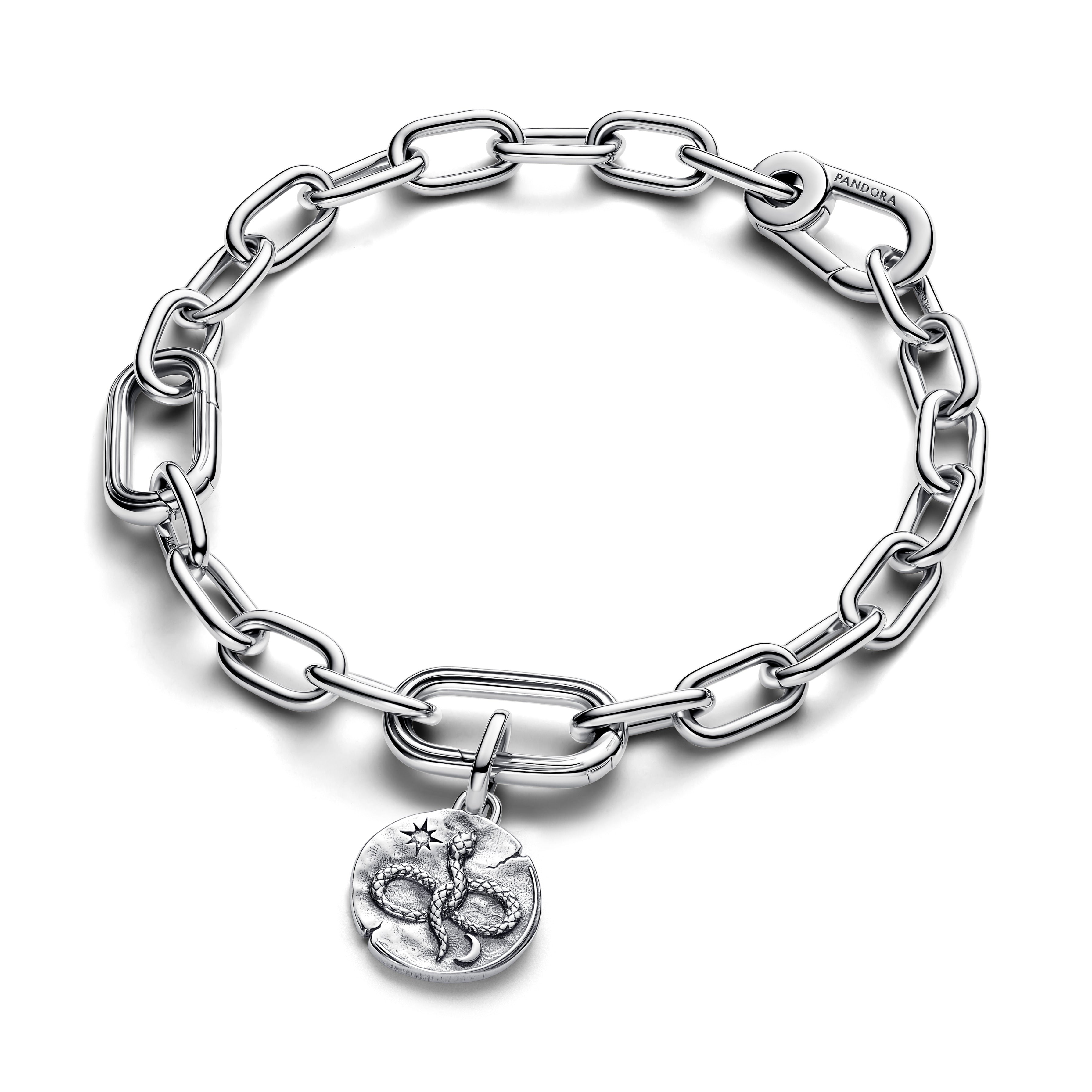 PANDORA Infinity Snake Medallion Charm Cubic Zirconia Silver Symbols Charms Bracelet Charm Jewelry Gift