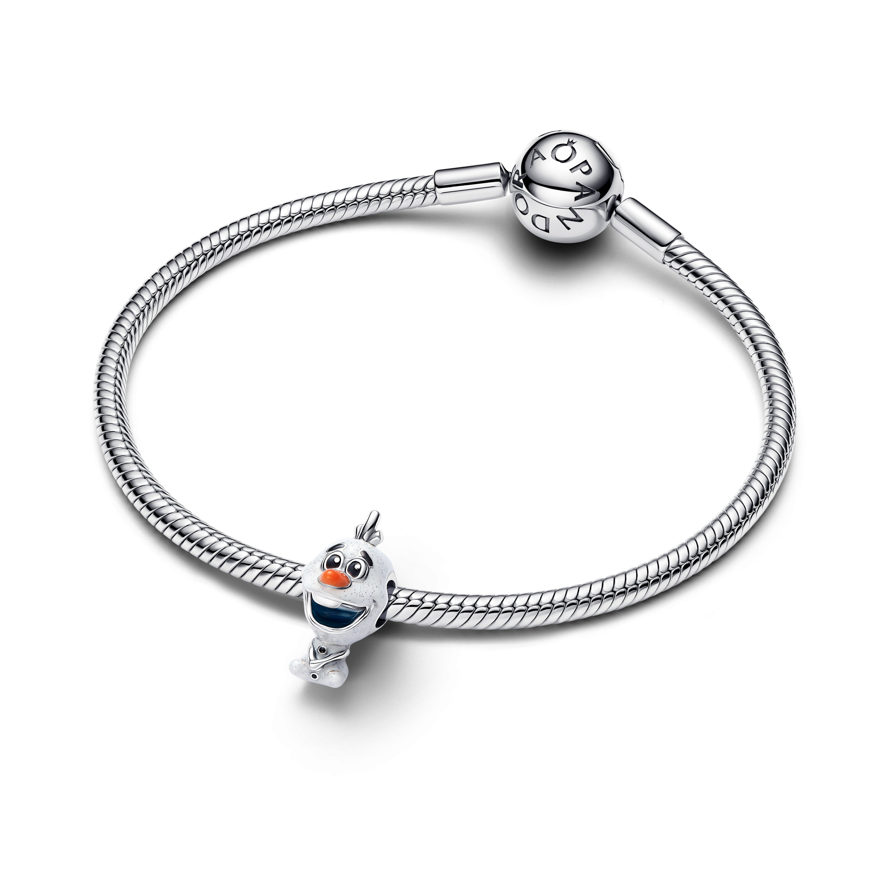 PANDORA Disney Frozen Olaf Charm Enamel Disney X PANDORA Charms Bracelet Charm Jewelry Gift