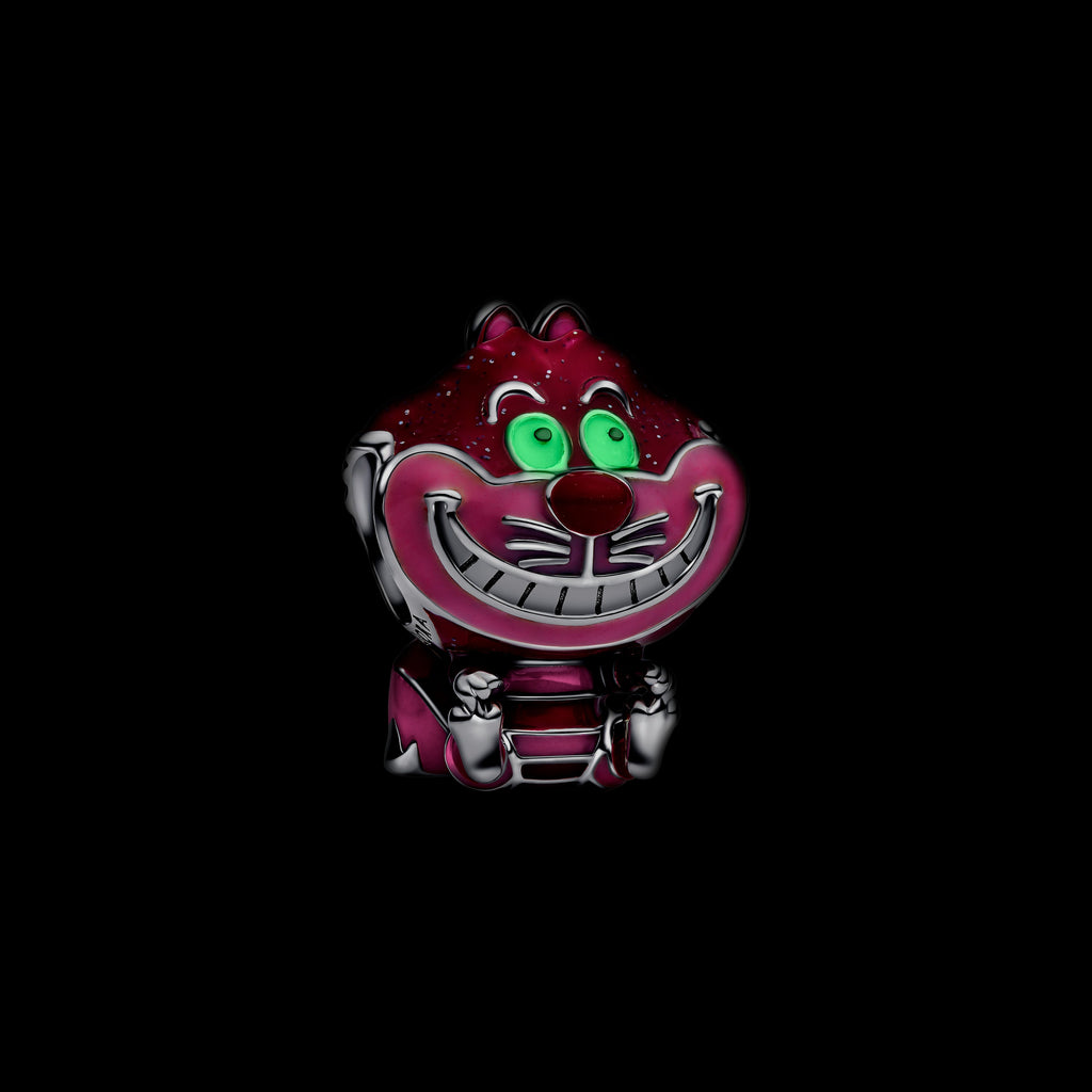 PANDORA Disney Alice In Wonderland Cheshire Cat Charm Enamel Glow In The Dark Disney X PANDORA Charms Bracelet Charm Jewelry Gift