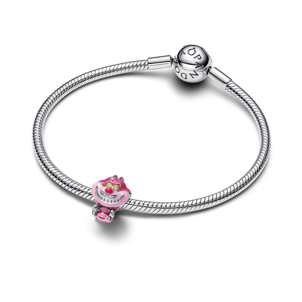PANDORA Disney Alice In Wonderland Cheshire Cat Charm Enamel Glow In The Dark Disney X PANDORA Charms Bracelet Charm Jewelry Gift