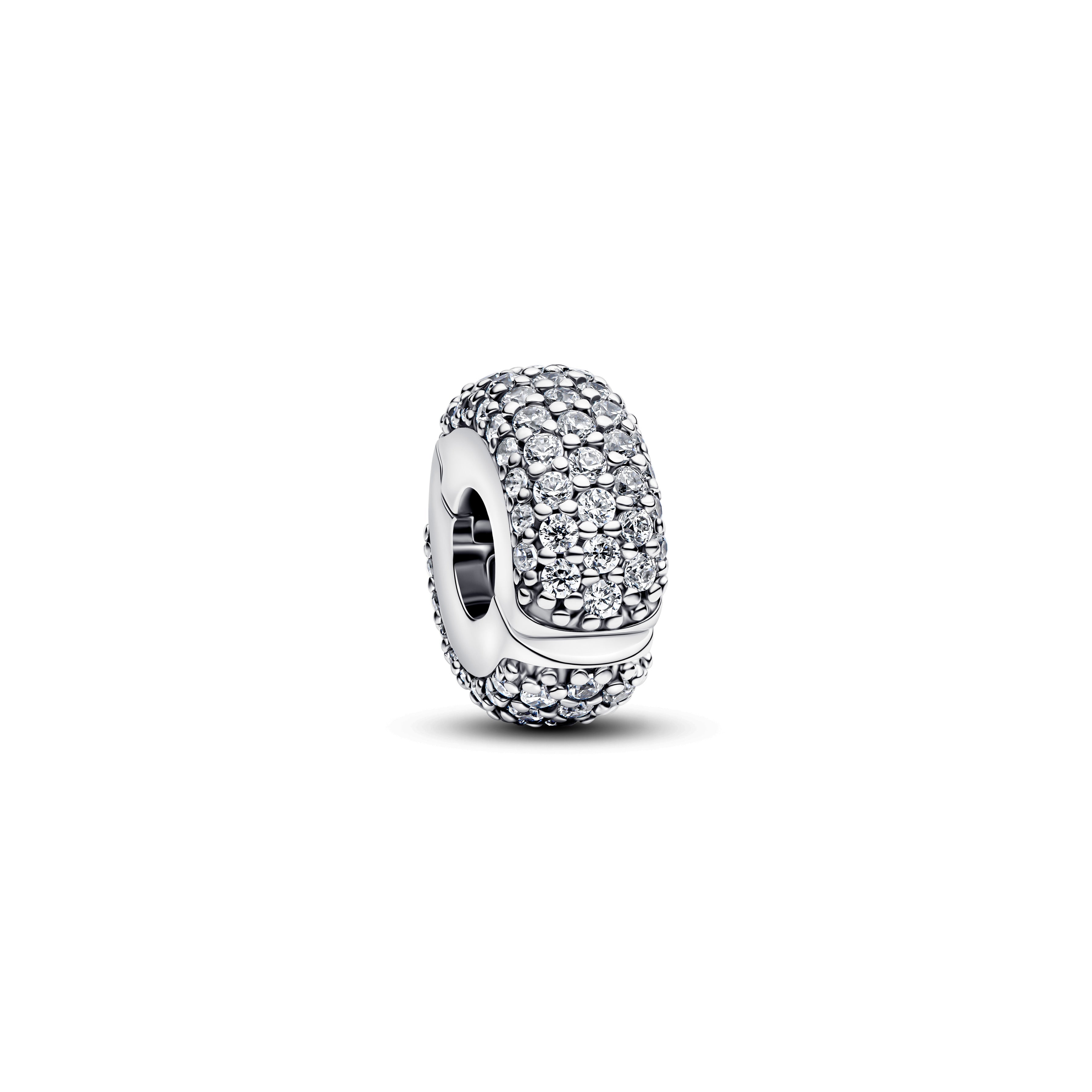 PANDORA Pavé Clip Charm Cubic Zirconia Silver Charms Bracelet Charm Jewelry Gift